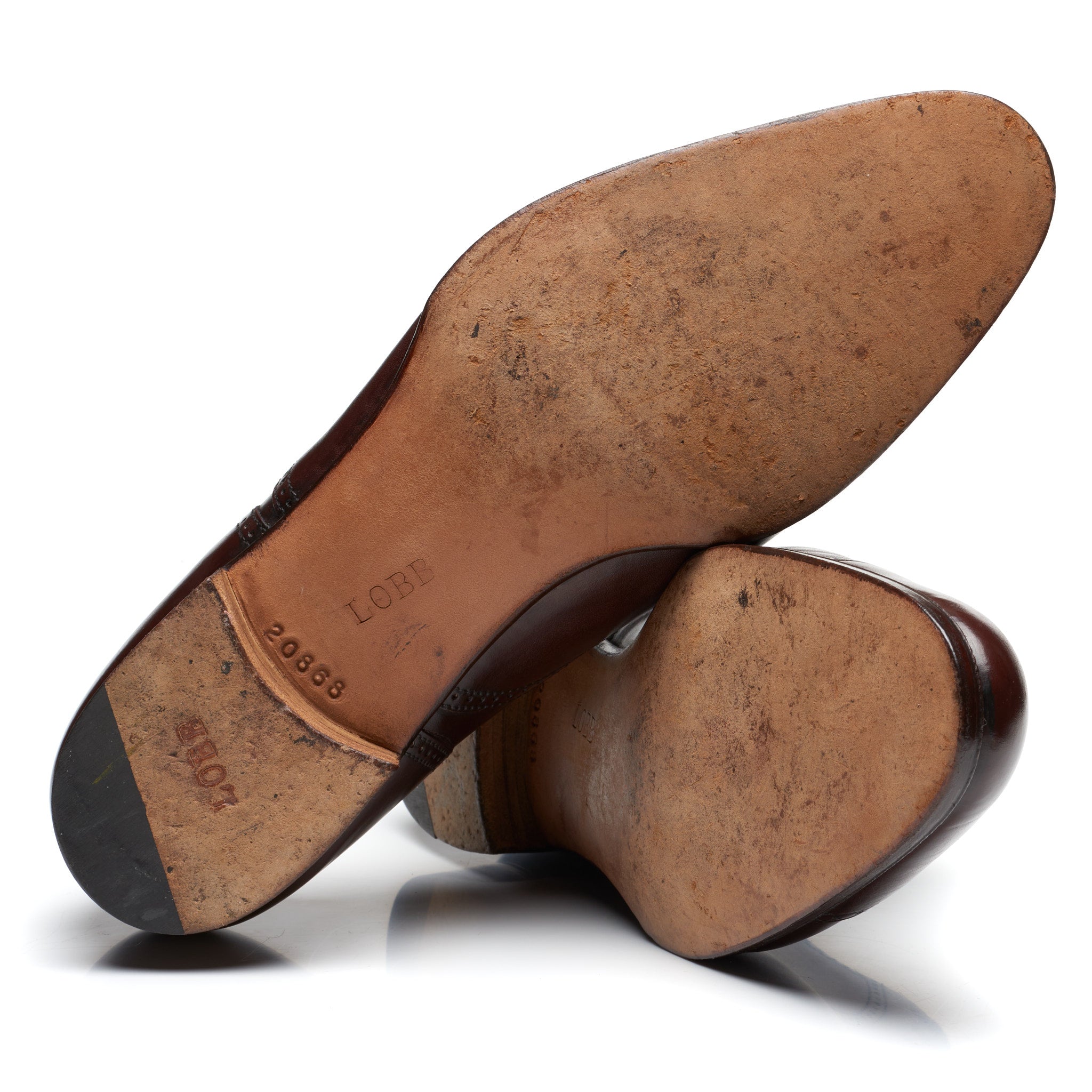 JOHN LOBB Paris Bespoke Brown Calf Leather Brogue Oxford Shoes UK 7.5 US 8.5 JOHN LOBB