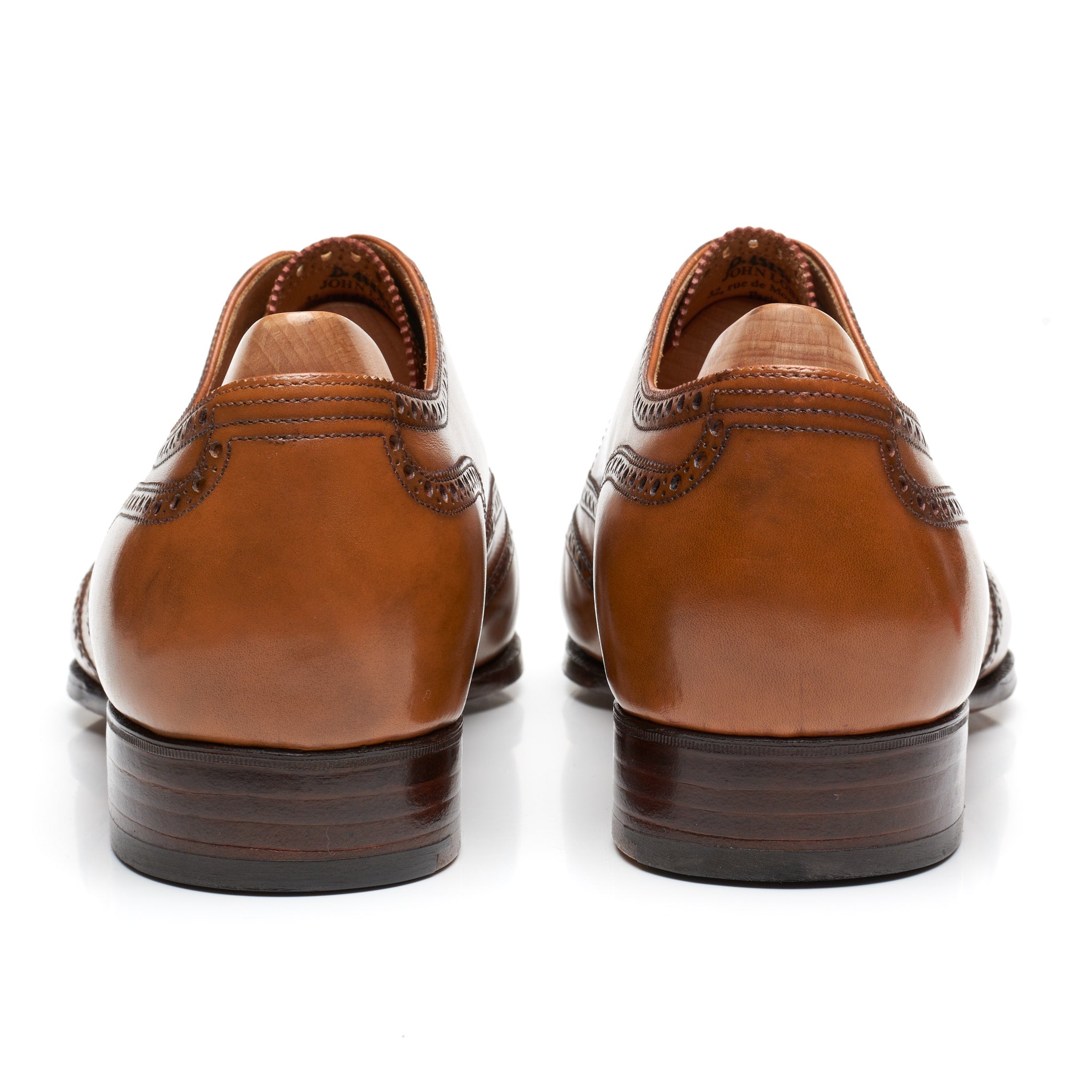 JOHN LOBB Paris Bespoke Cognac Calf Brogue Wingtip Oxford Shoes UK 7.5 US 8.5 JOHN LOBB