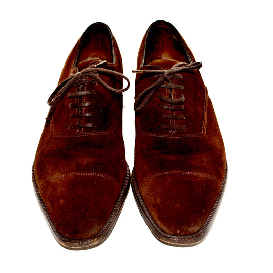 JOHN LOBB "JSaint Crepin 2011" Brown Suede Shoes UK 8.5E US 9.5 Last 8000