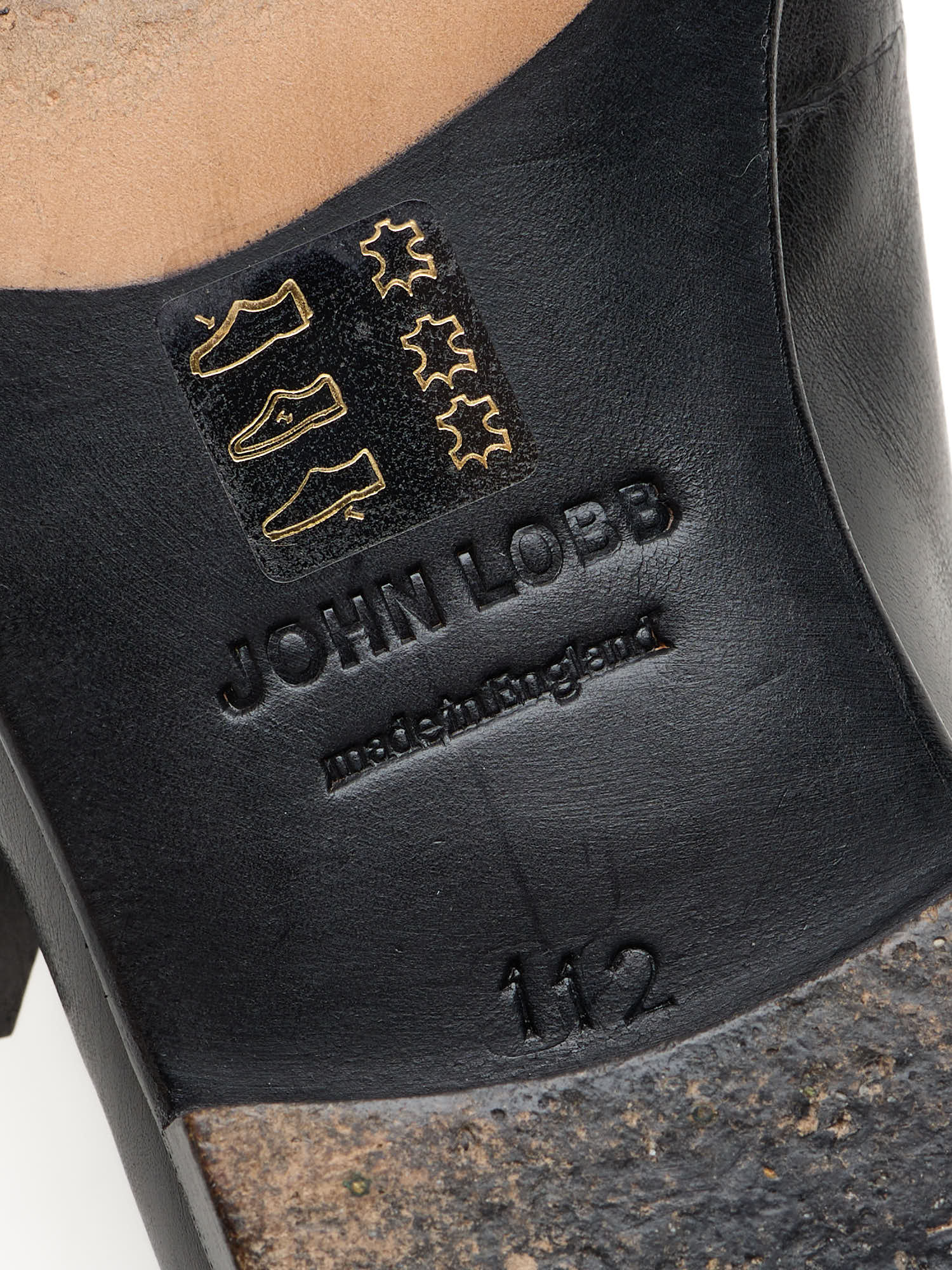 JOHN LOBB "Hayes" Black Leather Double Monk Apron Shoes