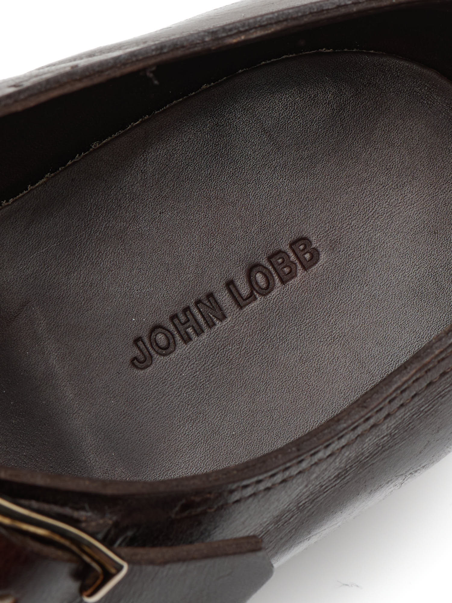 JOHN LOBB "Hayes" Dark Brown Leather Double Monk Apron Shoes