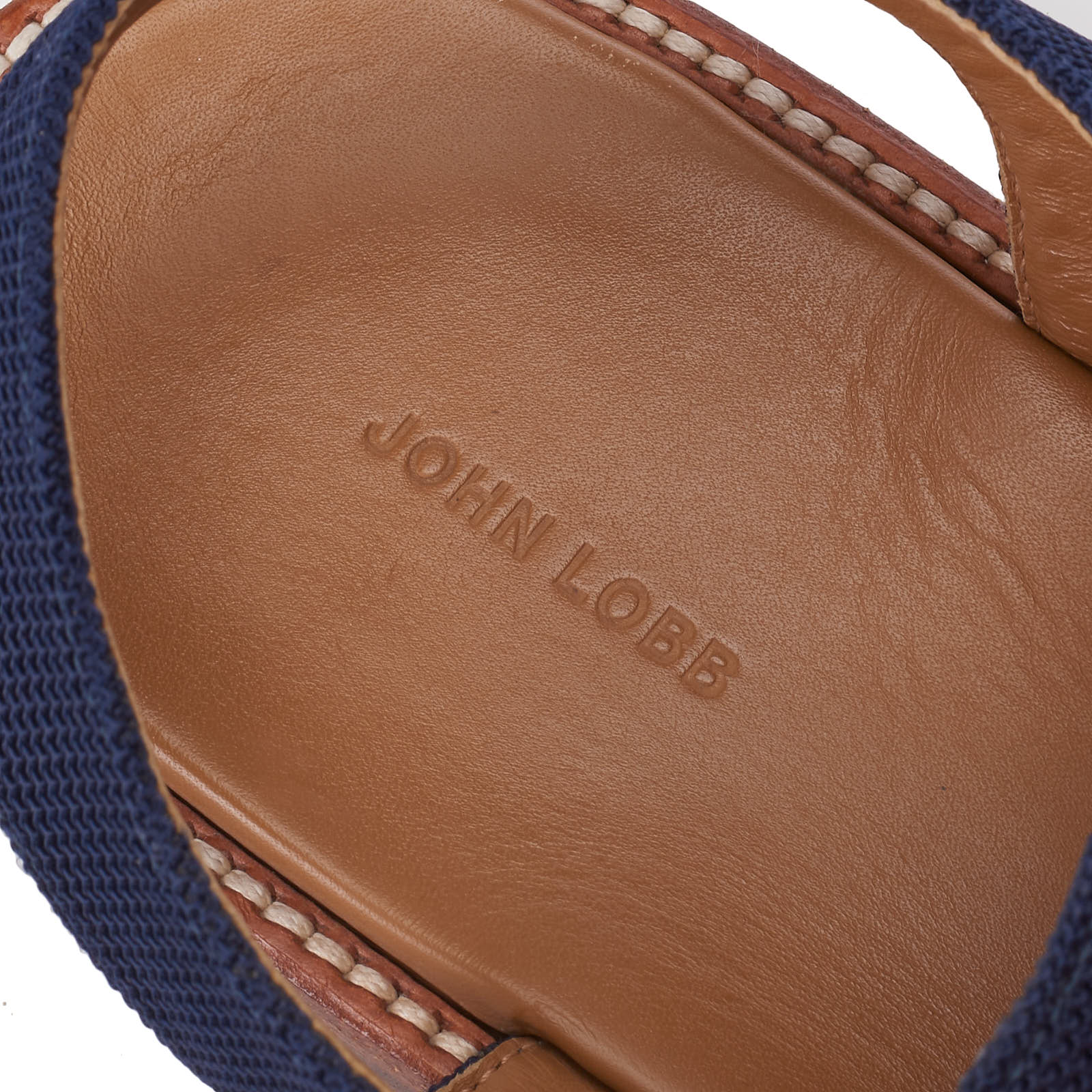 JOHN LOBB "Stratton" Blue Suede Leather Sandal Shoes 8.5E US 9 Last 1712