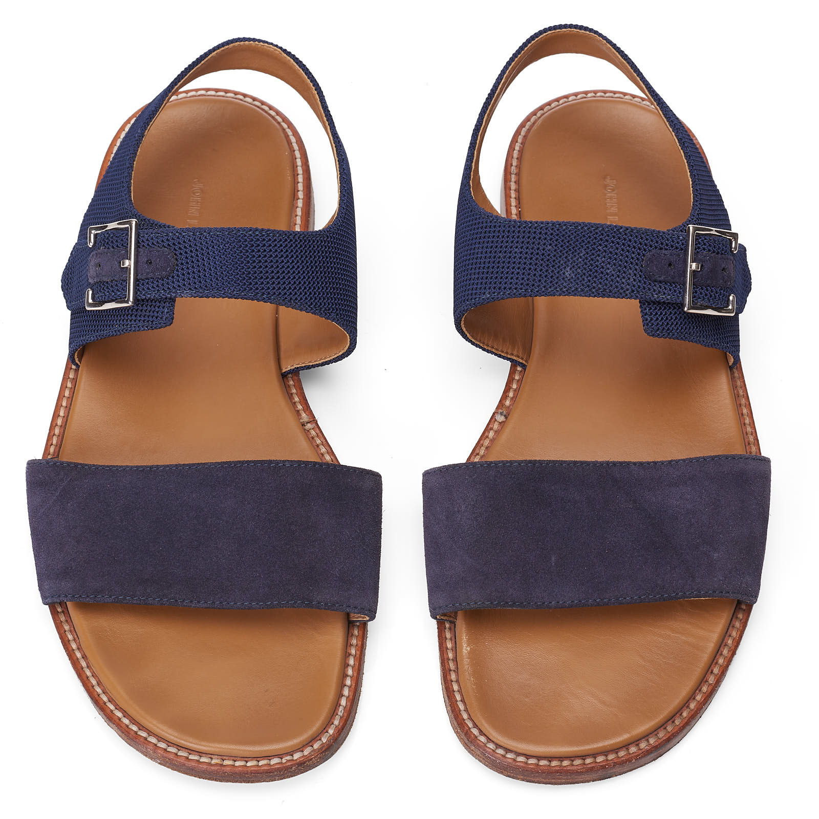 JOHN LOBB "Stratton" Blue Suede Leather Sandal Shoes 8.5E US 9 Last 1712