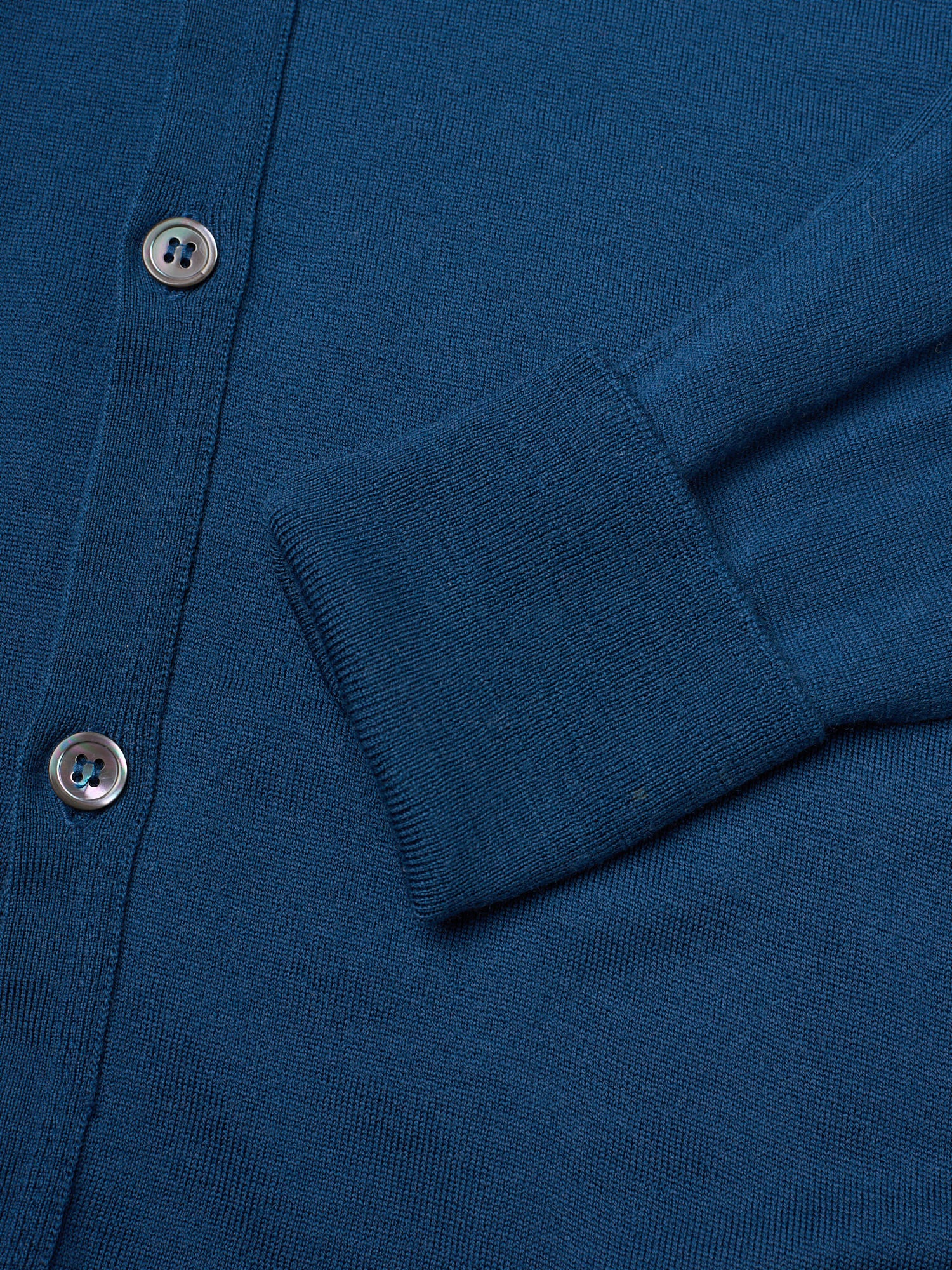 JOHN SMEDLEY Blue New Zealand Merino Cardigan Sweater England