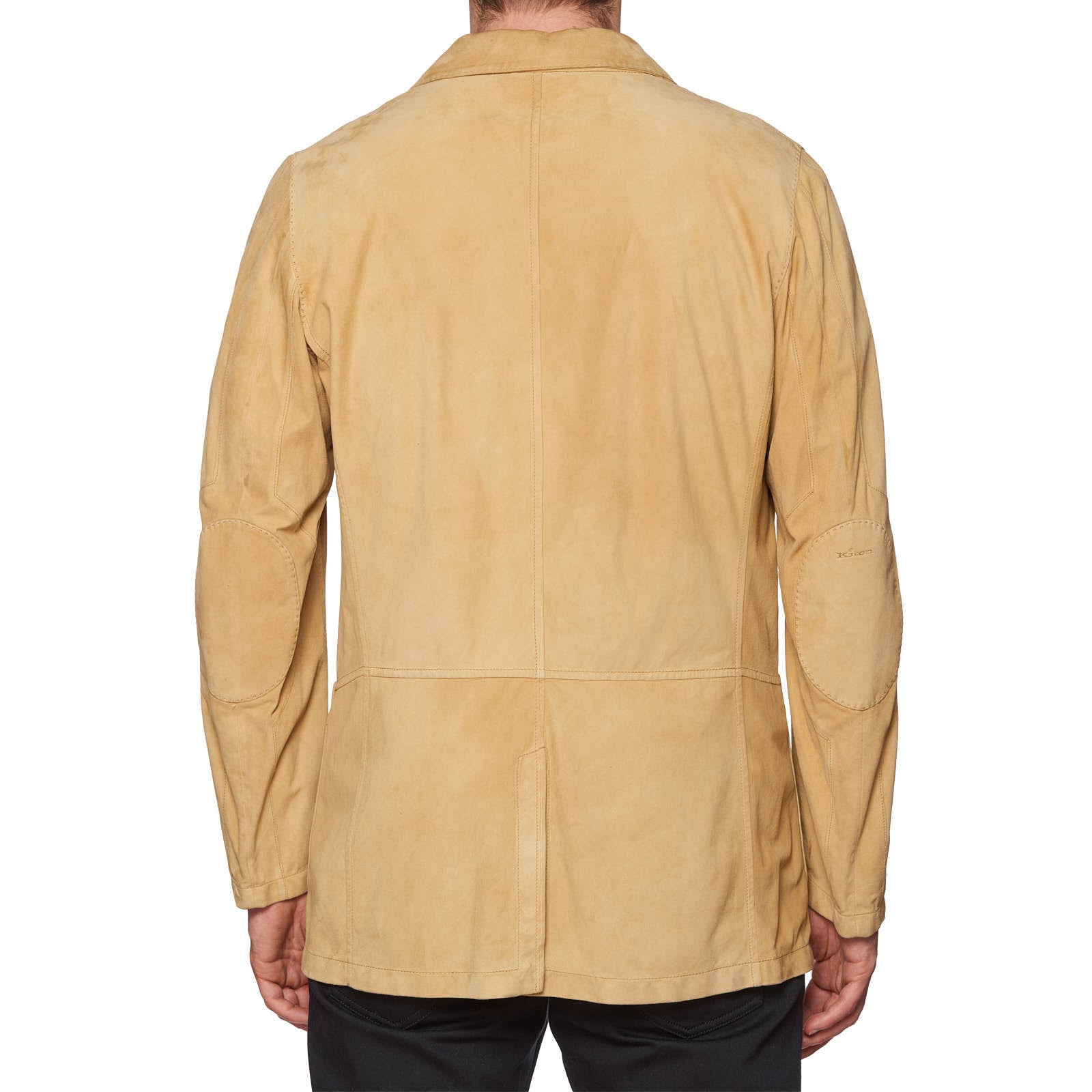 KITON Napoli Handmade Tan Suede Leather Unlined Jacket EU 50 US 40