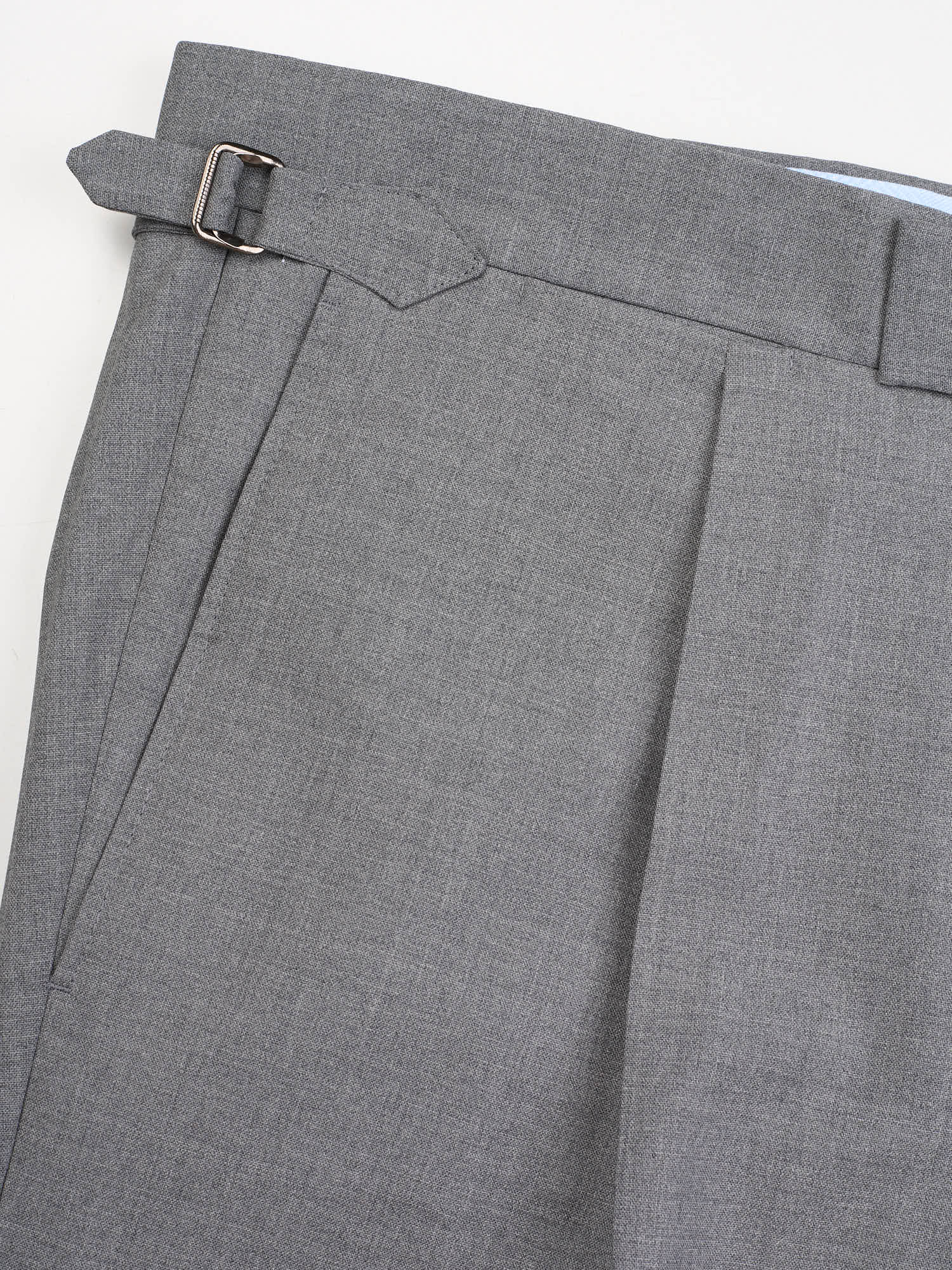 KIT BLAKE "Duke" Gray Wool Pleated Trousers