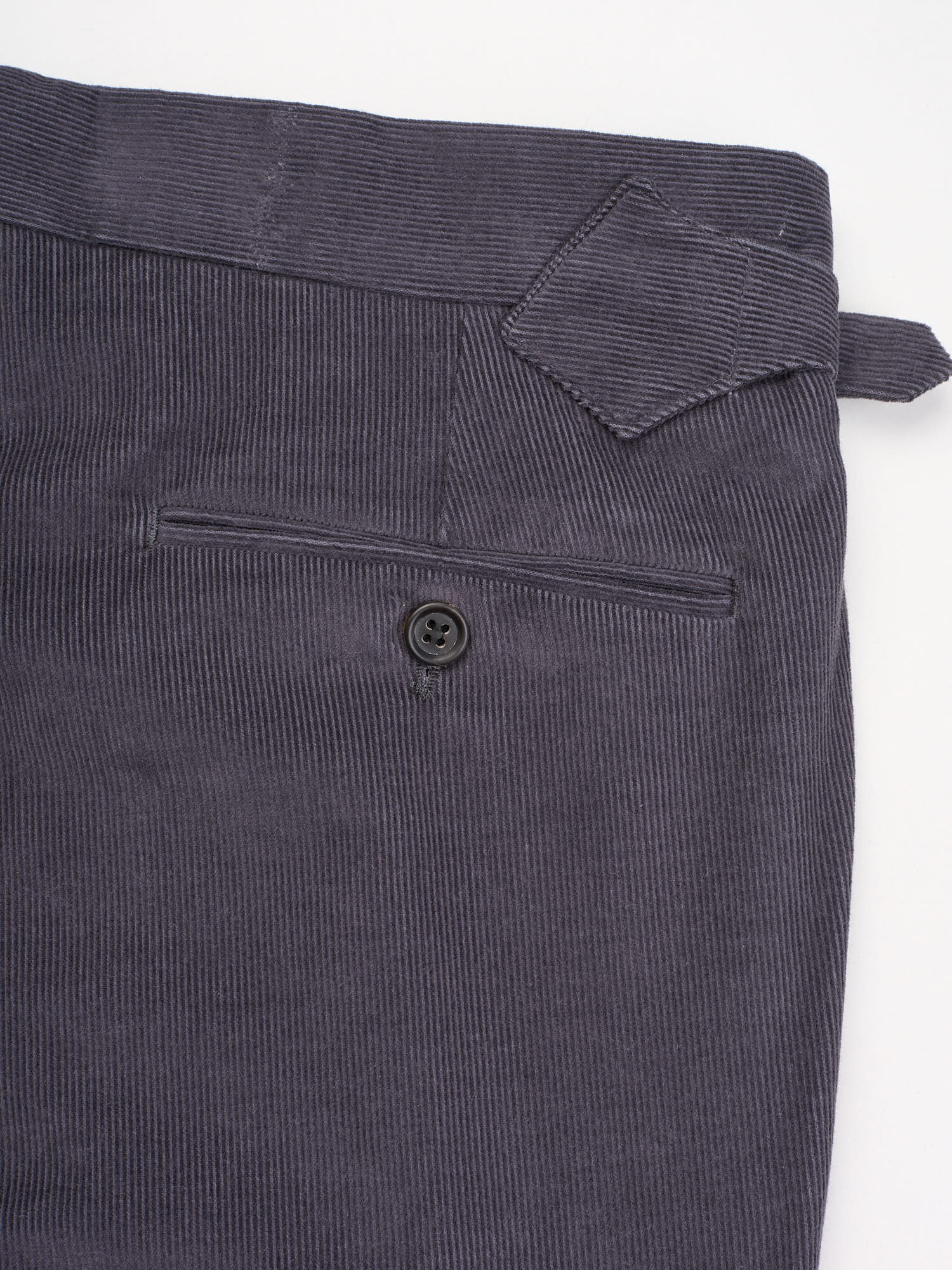 KIT BLAKE "Grant" Gray Cotton Corduroy Trousers
