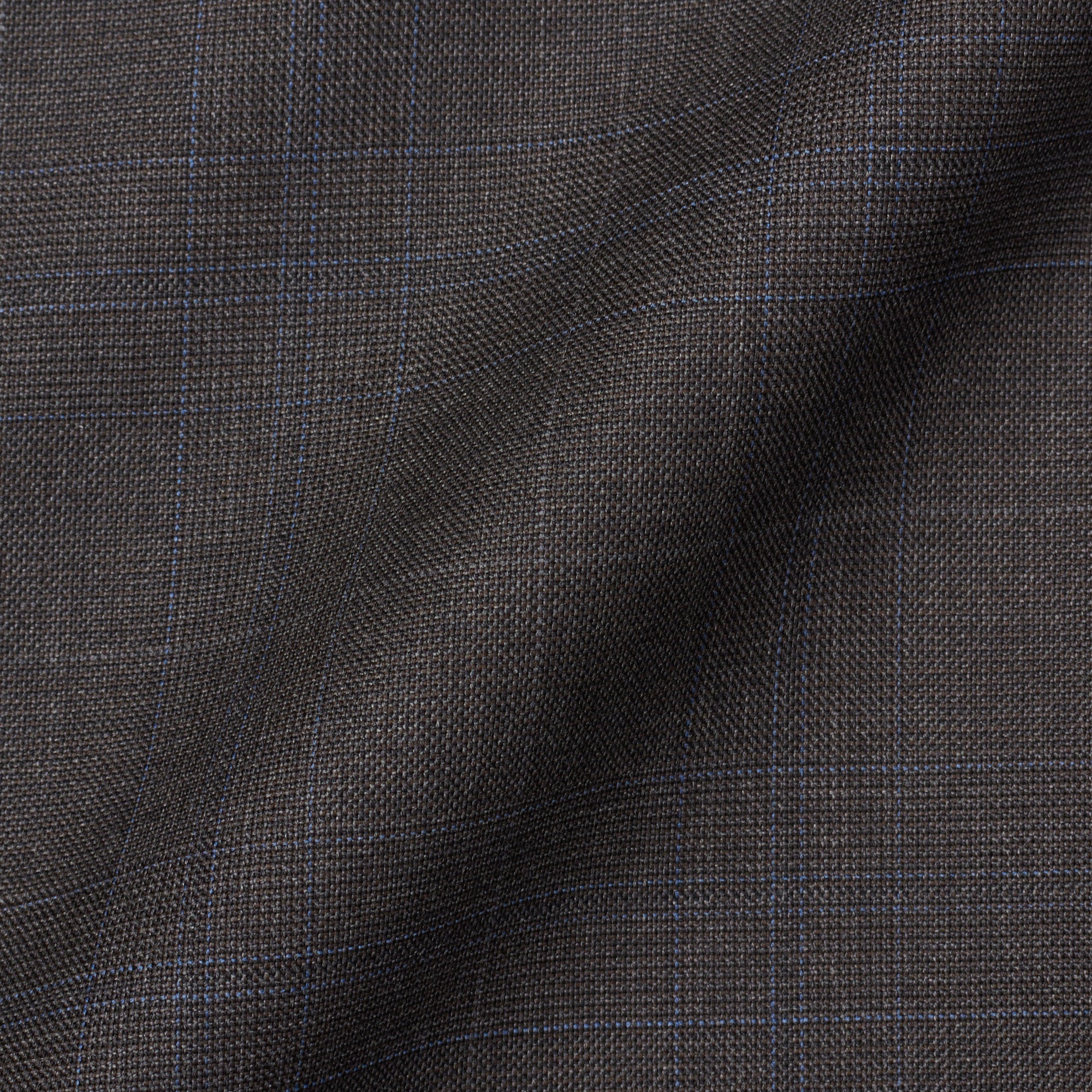 KITON Blanc Blu Handmade Gray Plaid Wool Super 180's 14 Micron Suit EU 48 NEW US 38 KITON