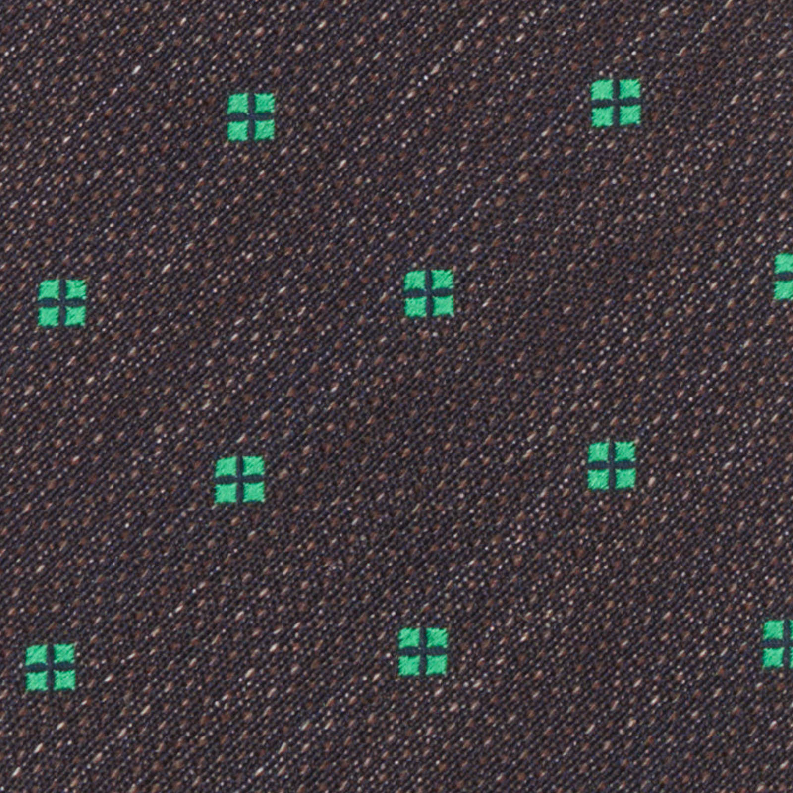 KITON Dark Blue-Green Medallion Seven Fold Silk Tie NEW