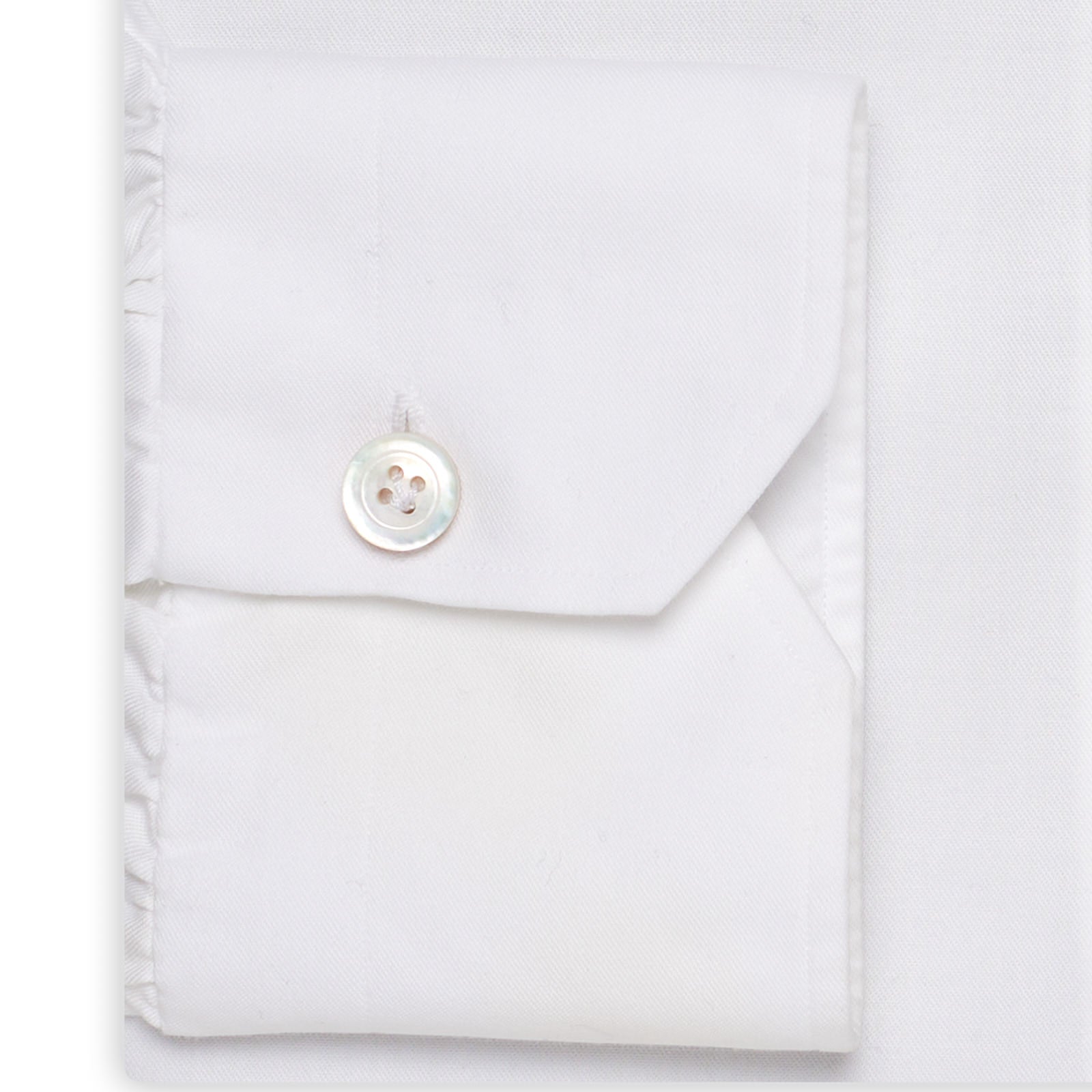 KITON Handmade Bespoke White Twill Cotton Dress Shirt EU 40 NEW US 15.75 KITON