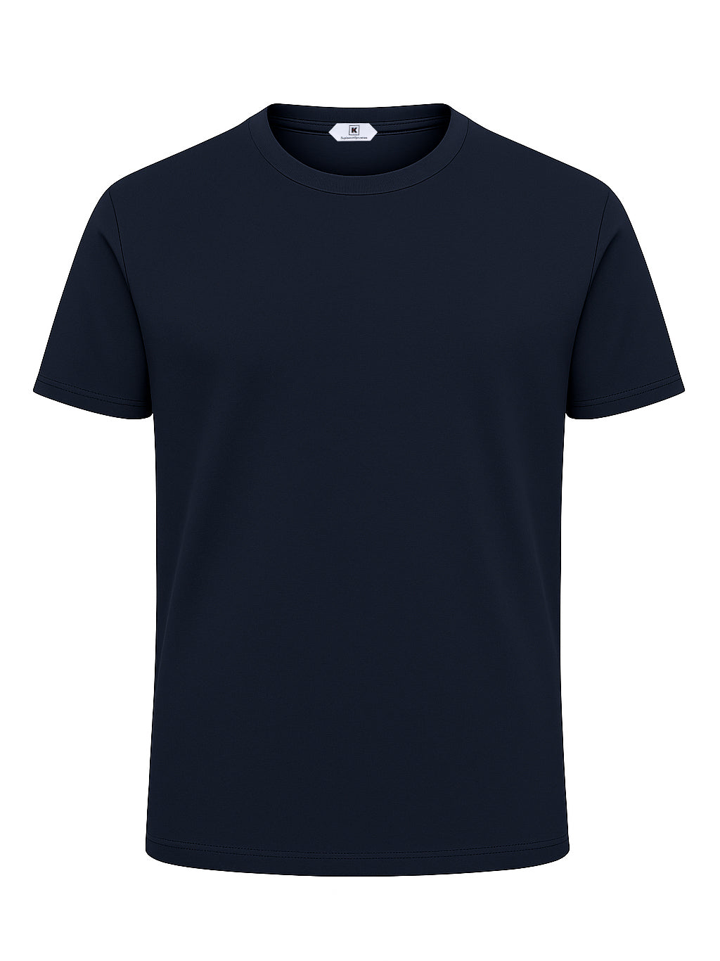 KITON KIRED "Bacio" Navy Blue Cotton-Elastane Short Sleeve T-Shirt