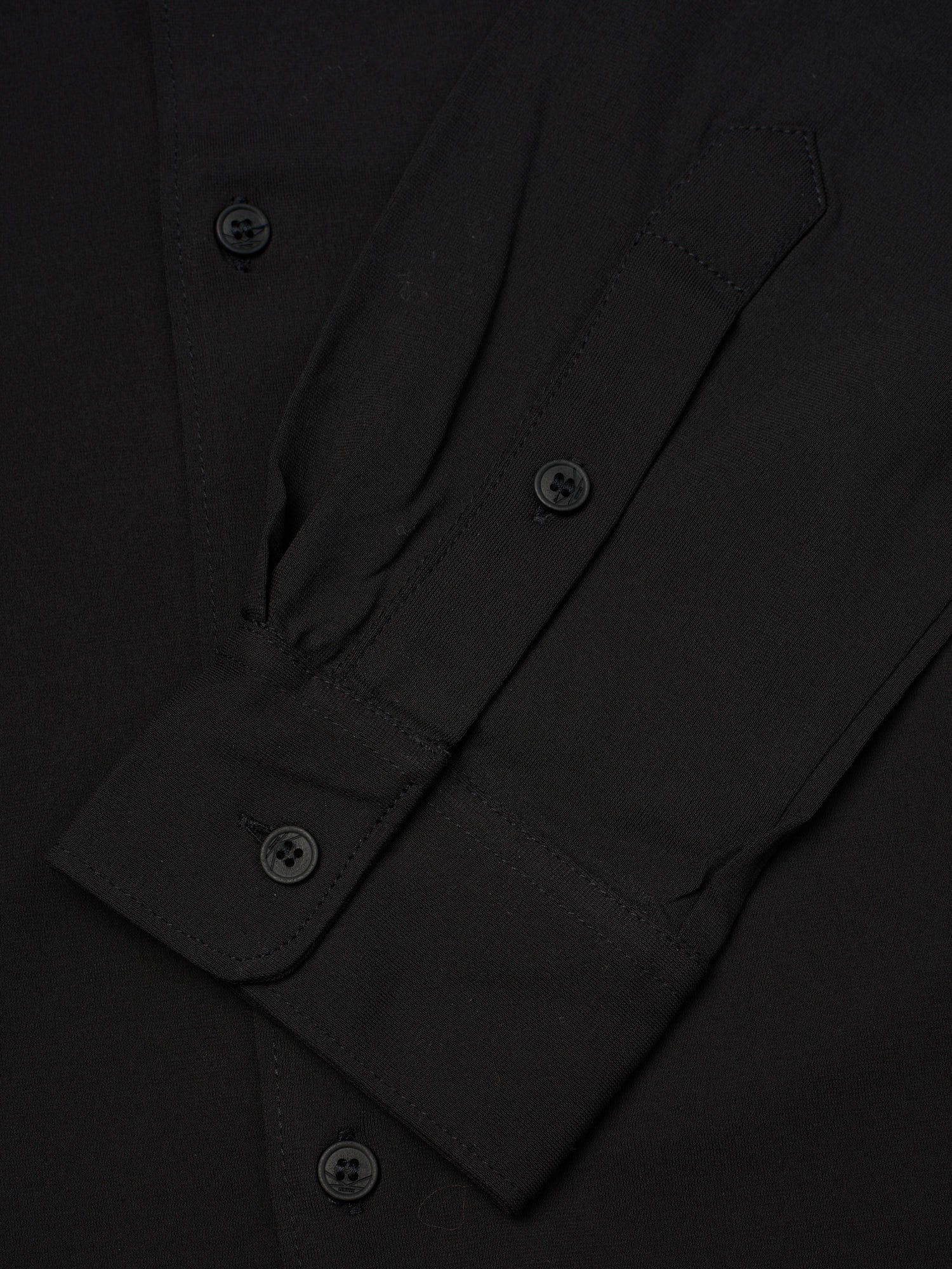 KITON KIRED "Capri" Black Exclusive Crepe Cotton Long Sleeve Shirt