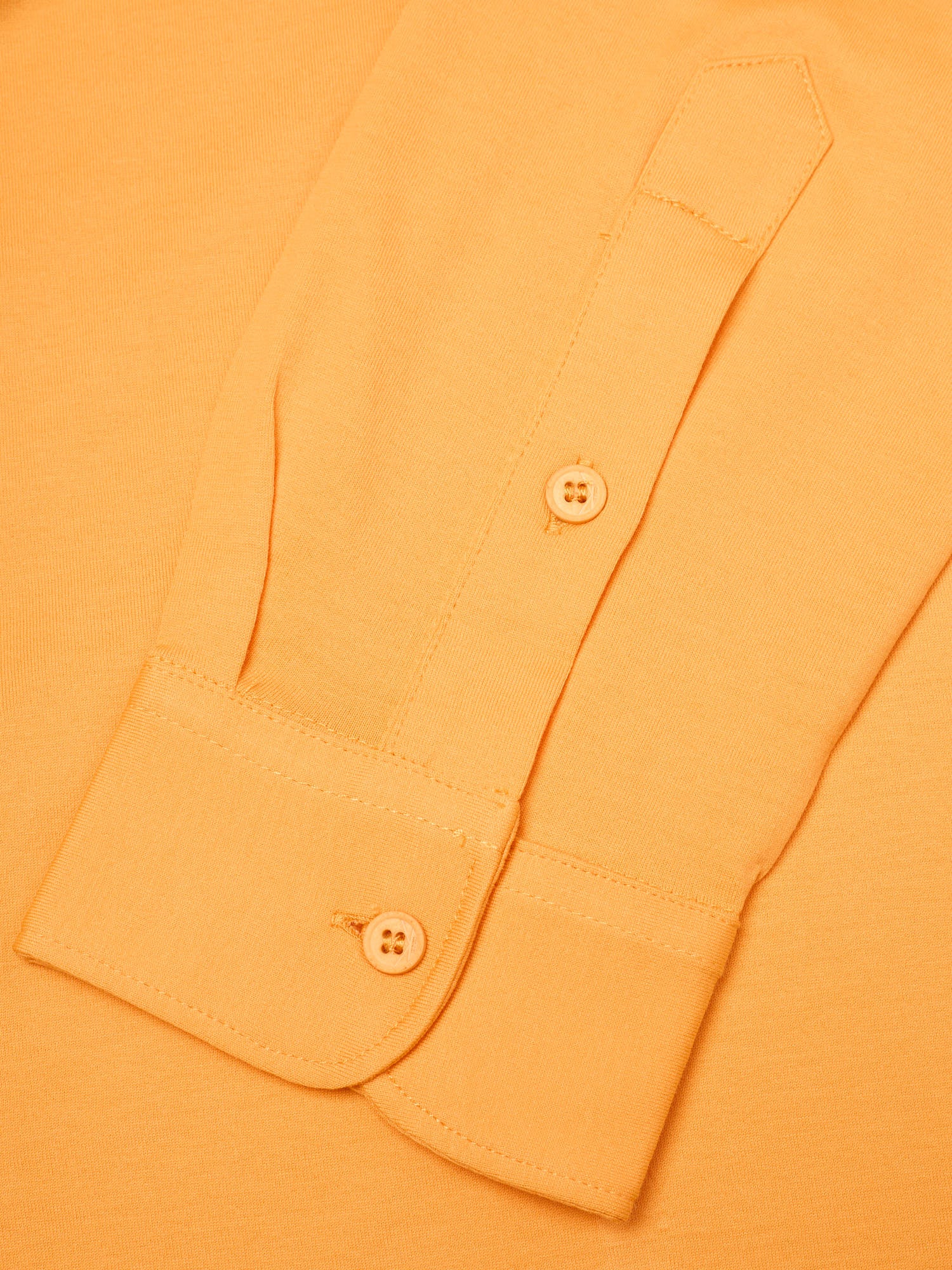 KITON KIRED "Capri" Orange Crepe Cotton Long Sleeve Shirt