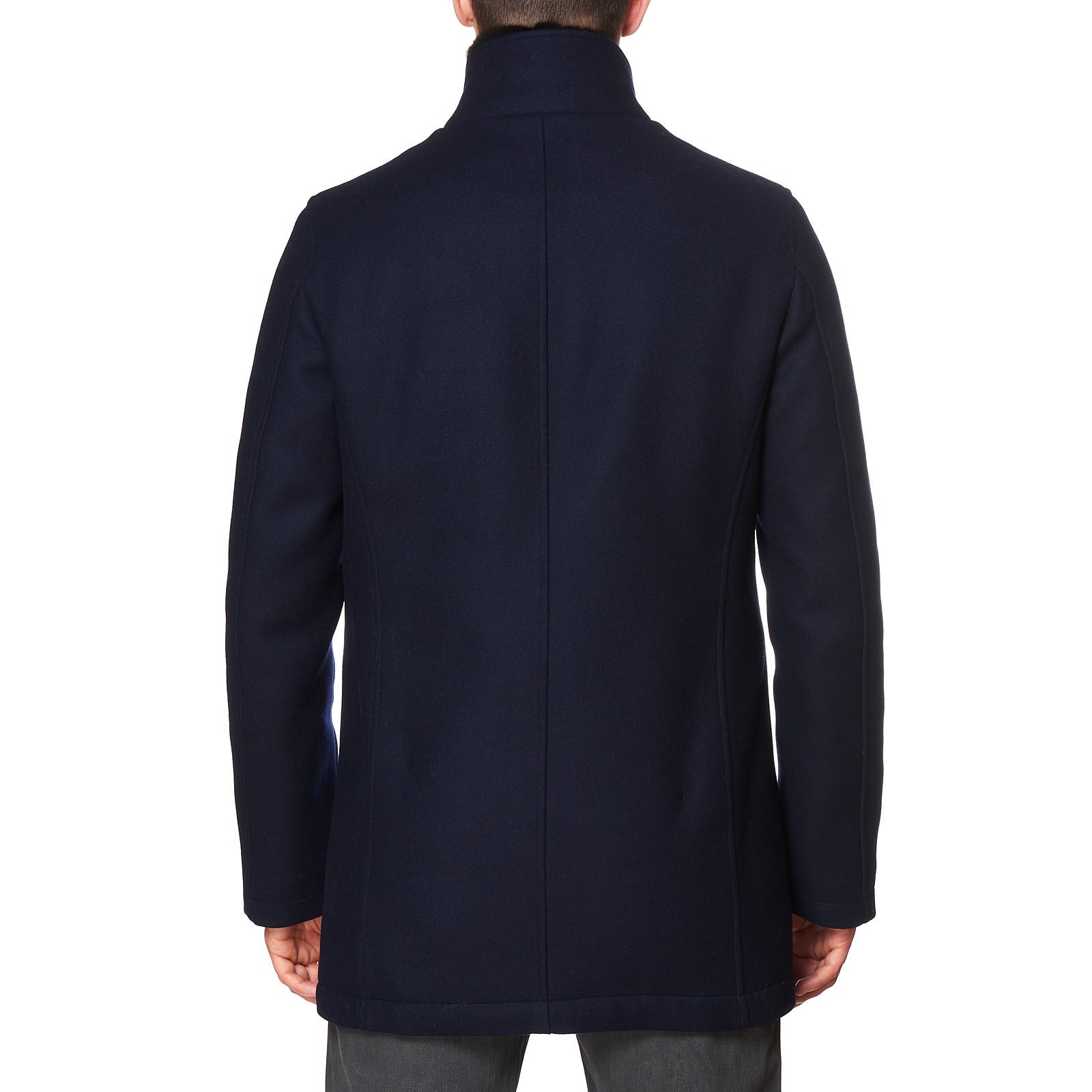 KITON KIRED "Emilius" Blue Virgin Wool-Cashmere Padded Jacket Coat Beaver Collar KIRED