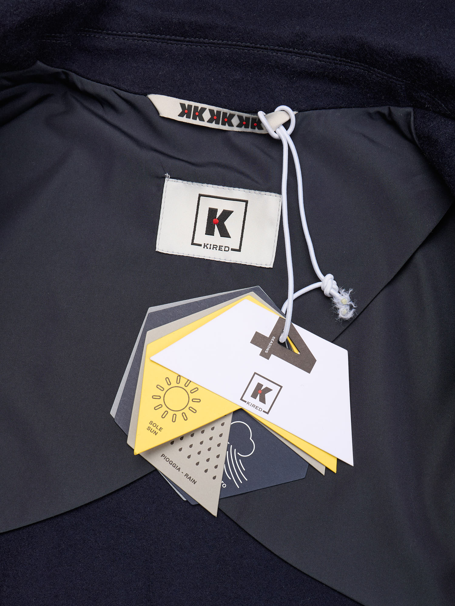 KITON KIRED "Furat" Navy Virgin Wool Utility Jacket Climatek