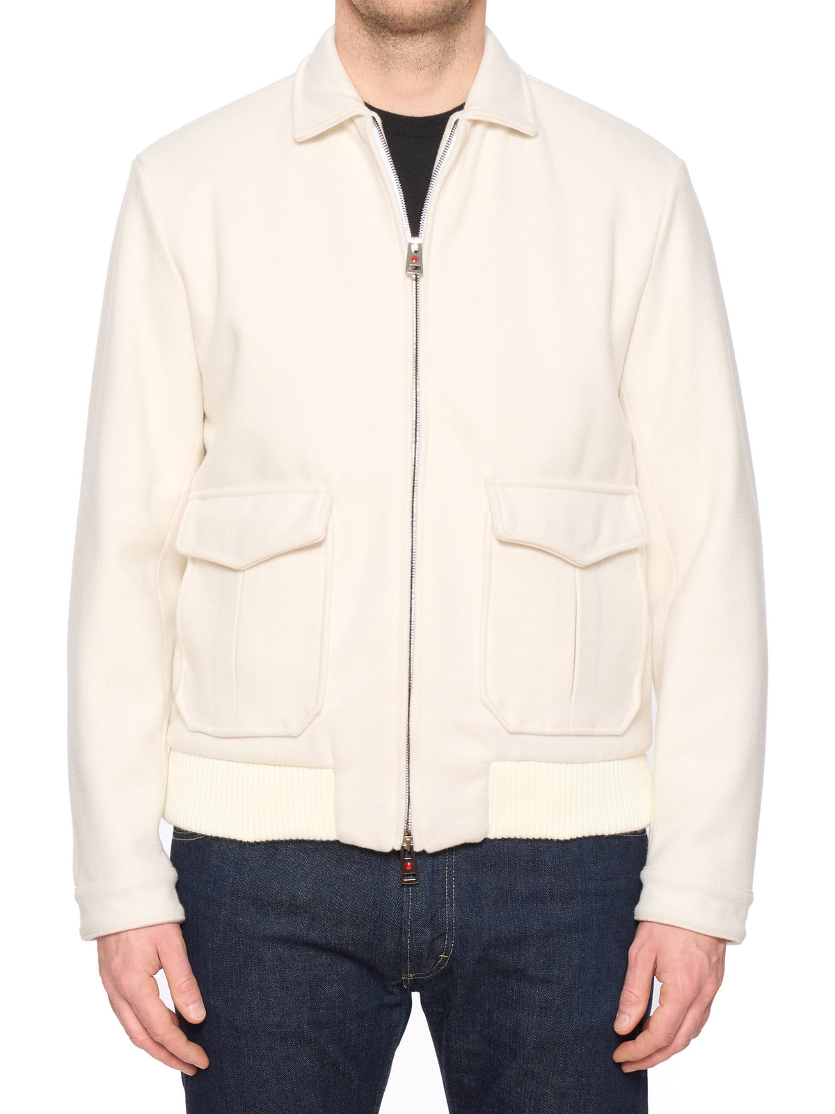 KITON KIRED "Furb" Cream Bomber Jacket EU 50 NEW US M