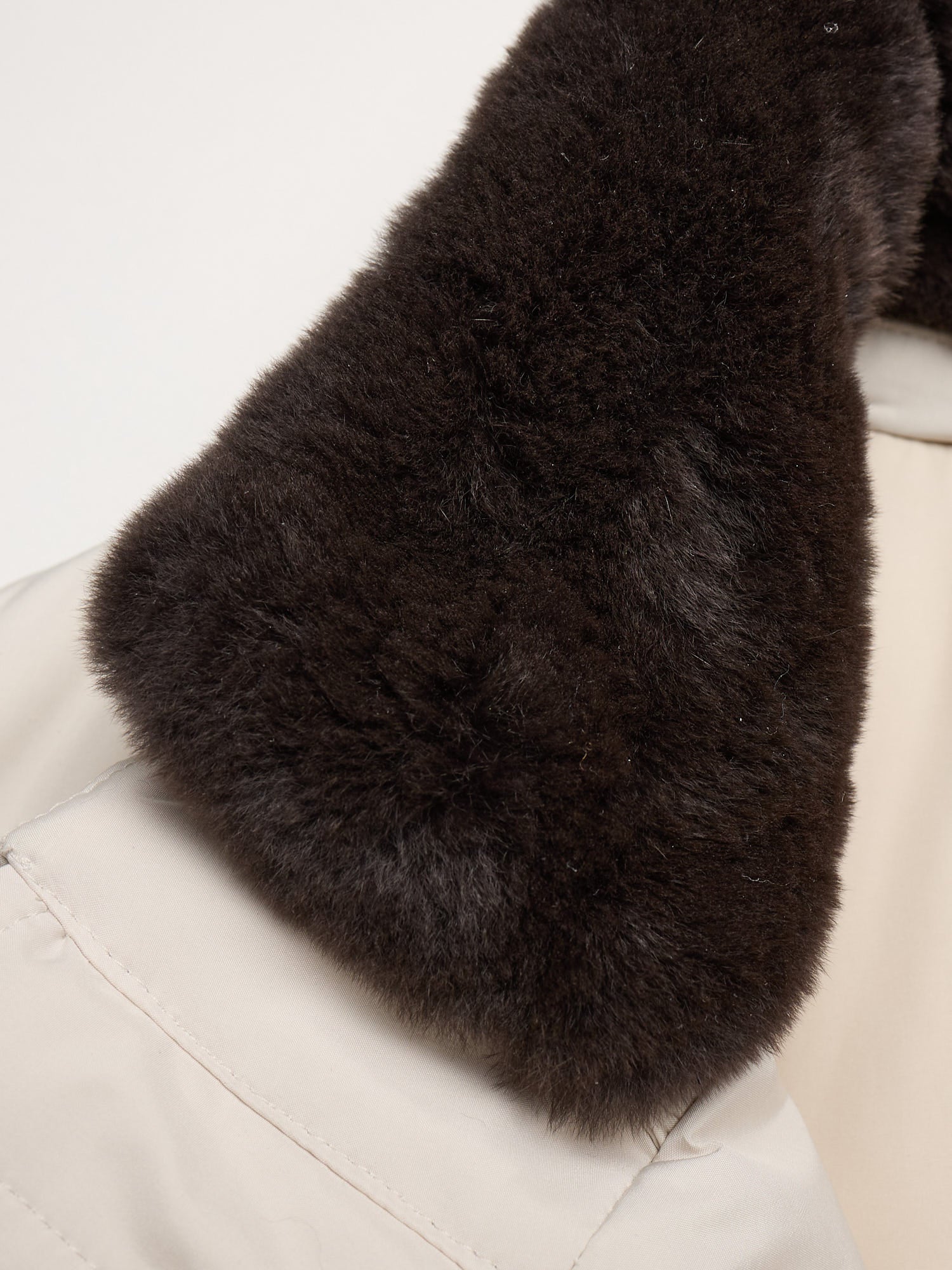 KITON KIRED "Gonga" Cream Vest with Fur Collar