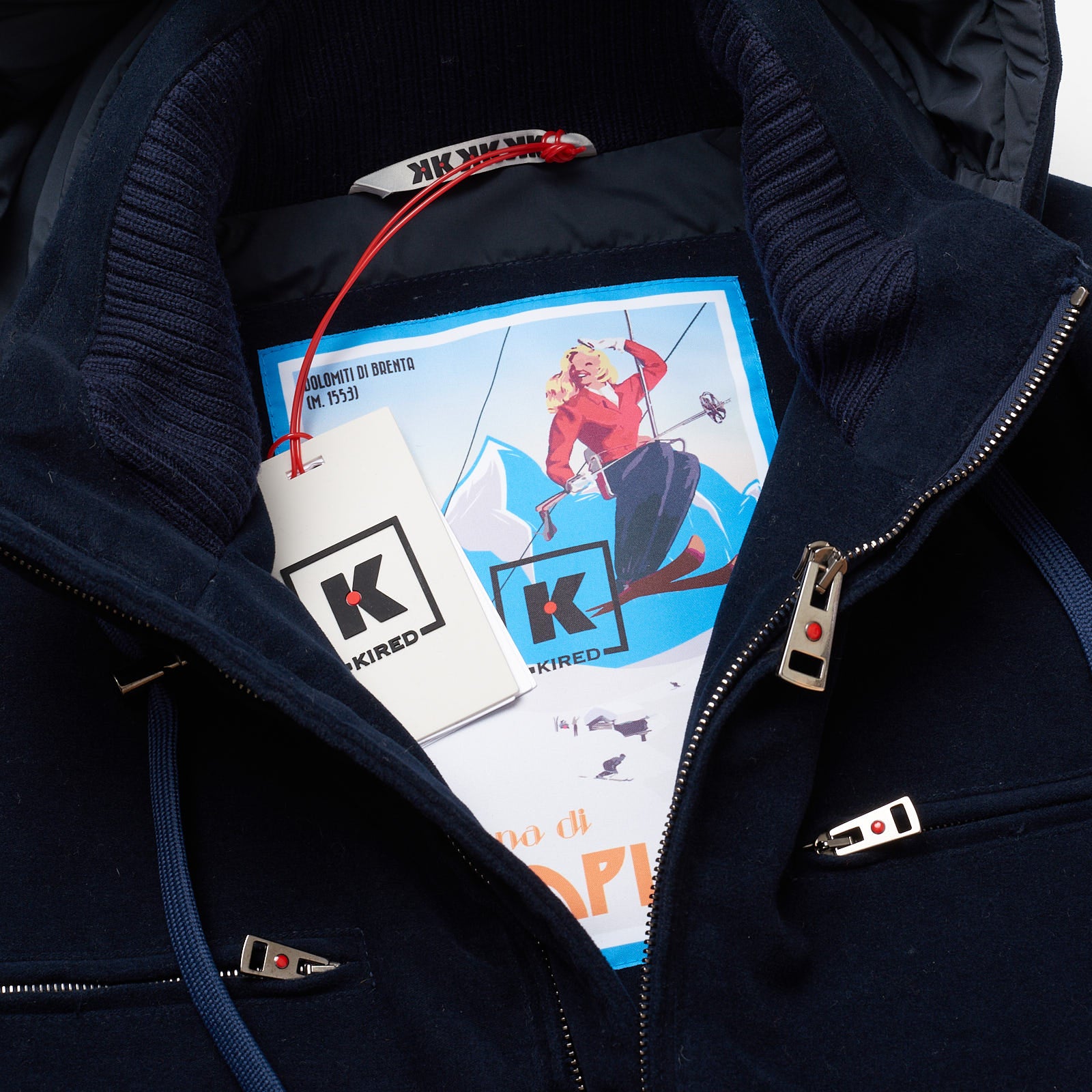 KITON KIRED "Keal" Dark Blue Cashmere Goose Down Padded Hooded Parka Jacket Coat KIRED