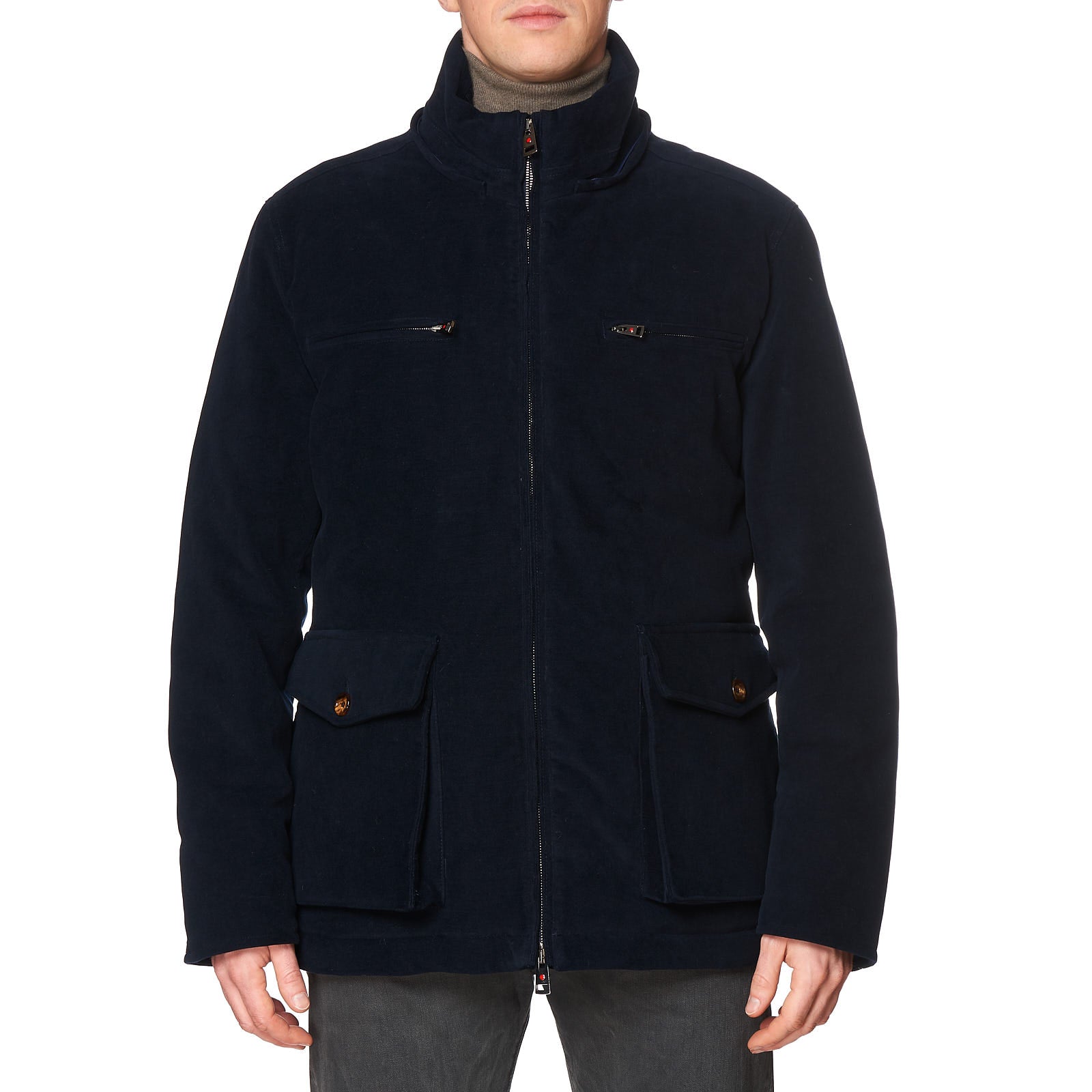 KITON KIRED "Keal" Dark Blue Cashmere Goose Down Padded Hooded Parka Jacket Coat KIRED
