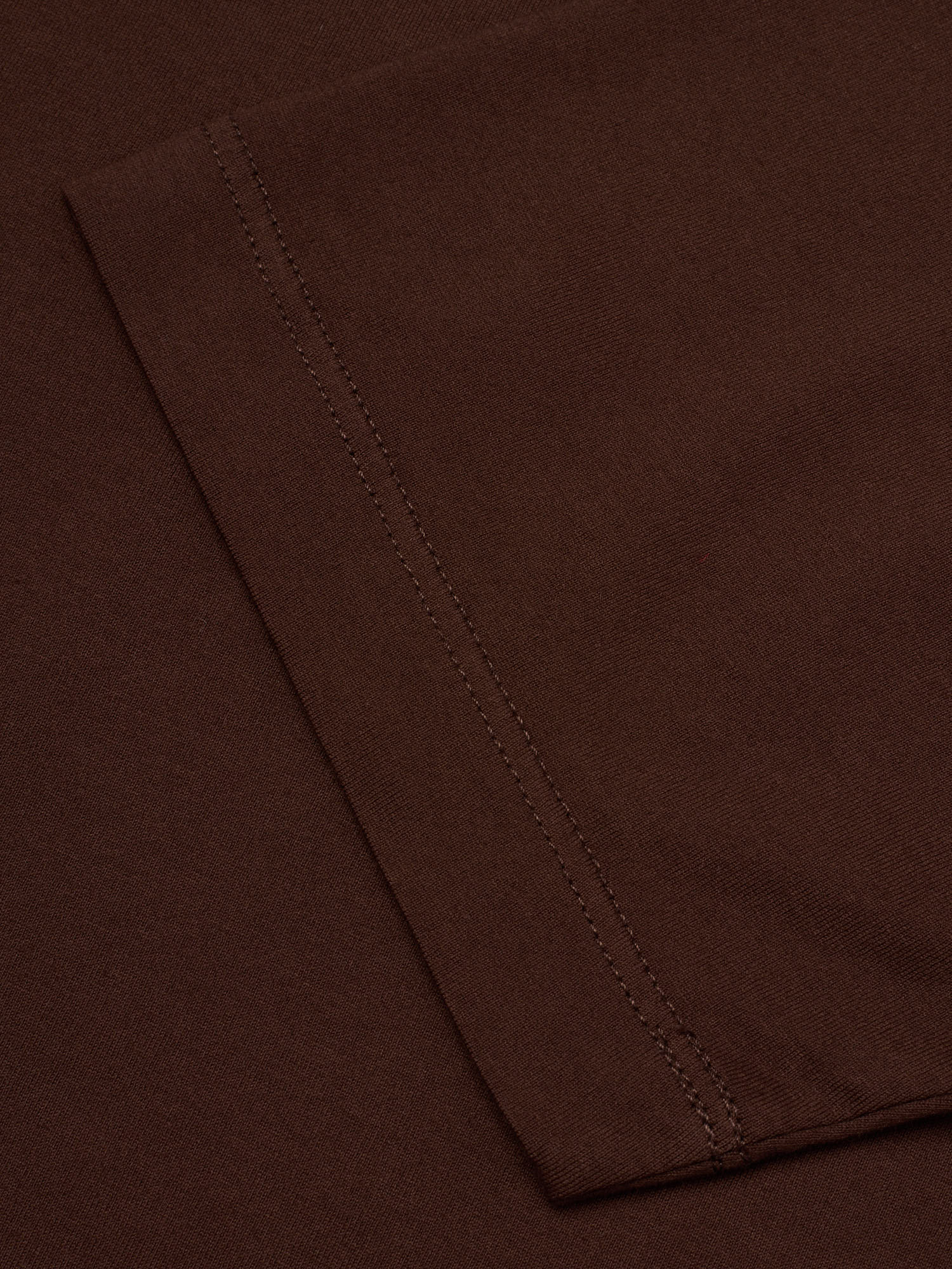 KITON KIRED "Kiss" Brown Exclusive Crepe Cotton Short Sleeve T-Shirt