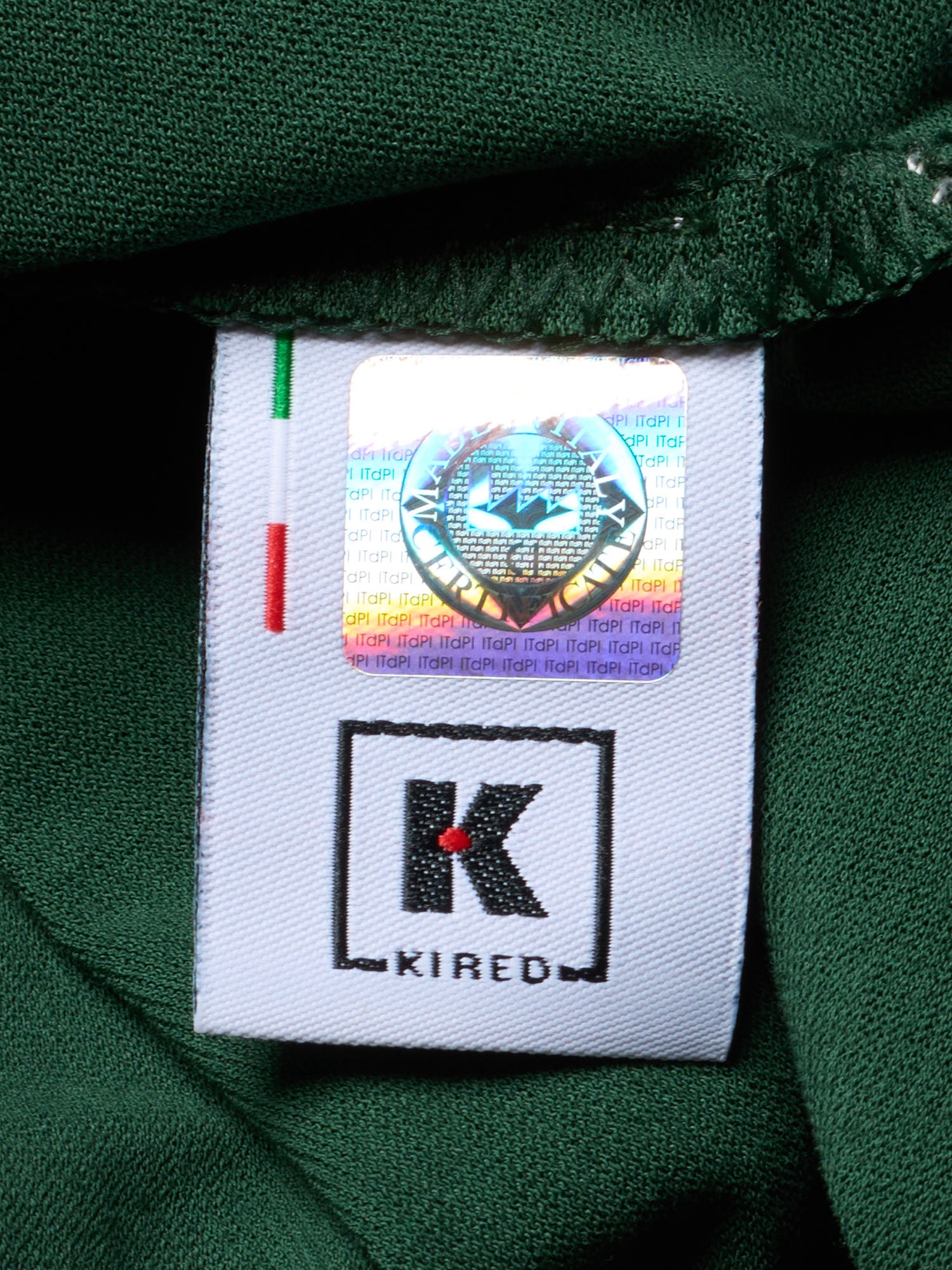 KITON KIRED "Kiss" Green Exclusive Crepe Cotton Short Sleeve T-Shirt