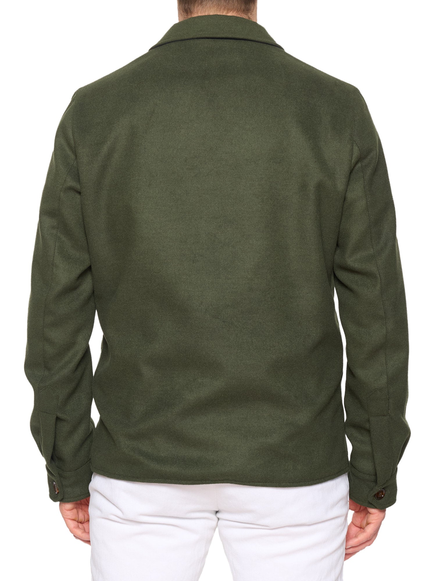 KITON KIRED "Nanda" Green-Navy Reversible Double Face Utility Jacket