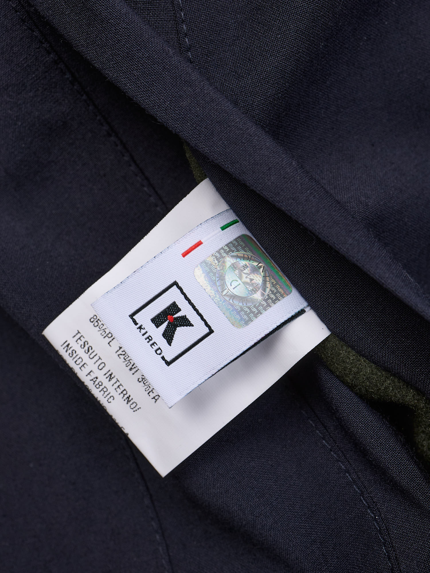 KITON KIRED "Nanda" Green-Navy Reversible Double Face Utility Jacket