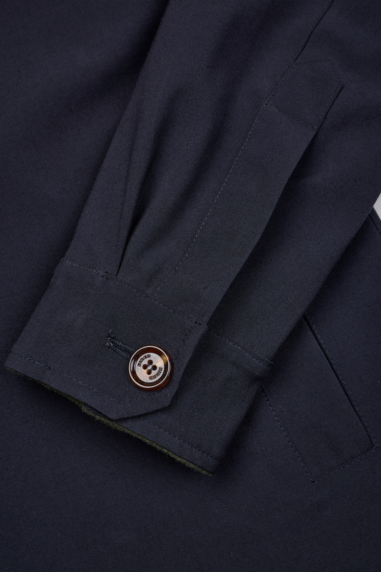 KITON KIRED "Nanda" Green-Navy Reversible Double Face Utility Jacket
