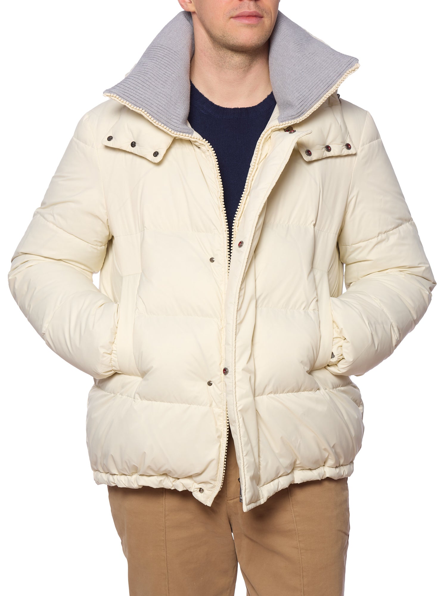 KITON KIRED "Nera" White Rainproof Down Puffer Jacket Parka EU 50 US M 2025