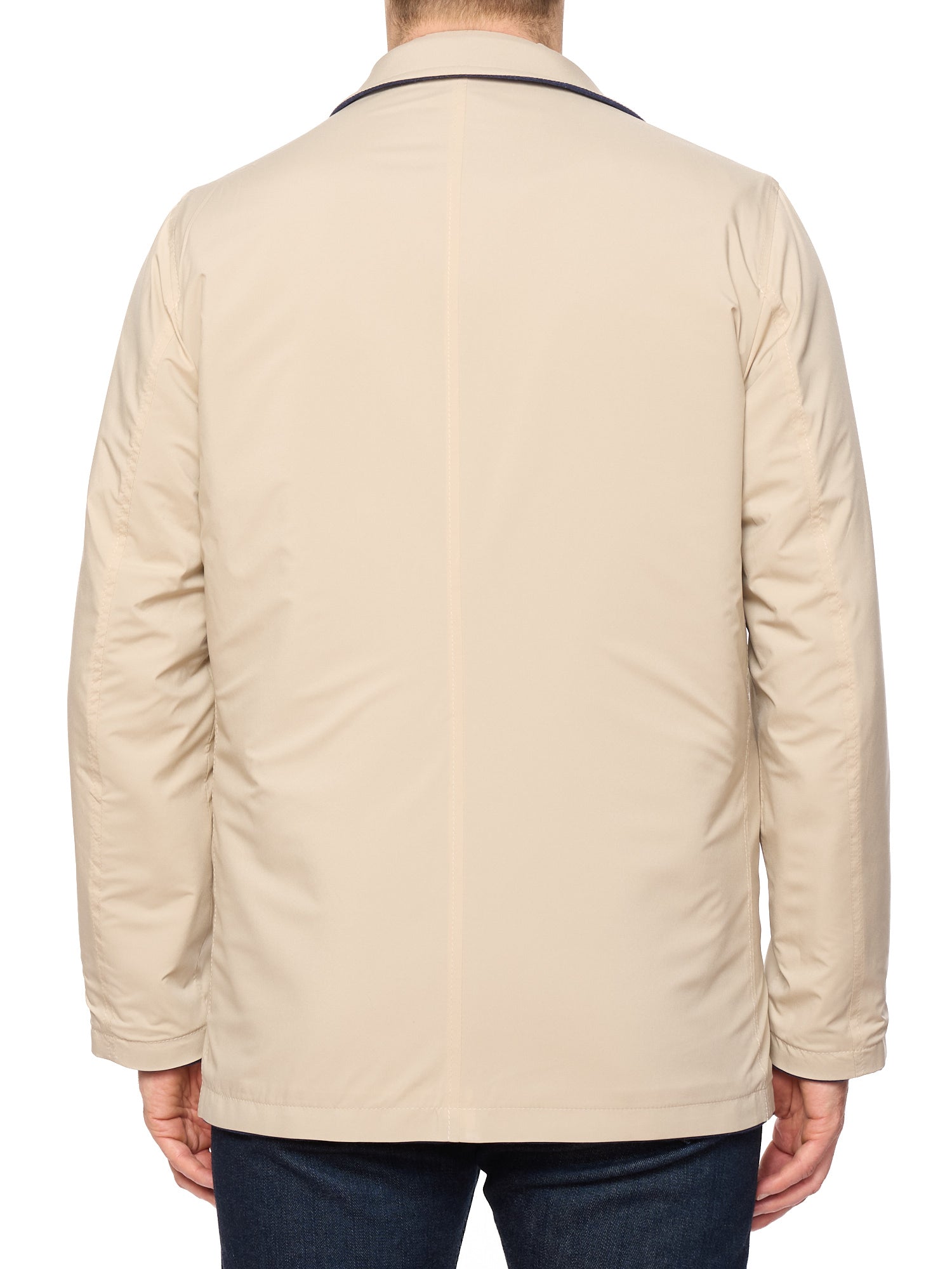 KITON KIRED "Nore" Blue-Beige Reversible Double Face Safari Jacket
