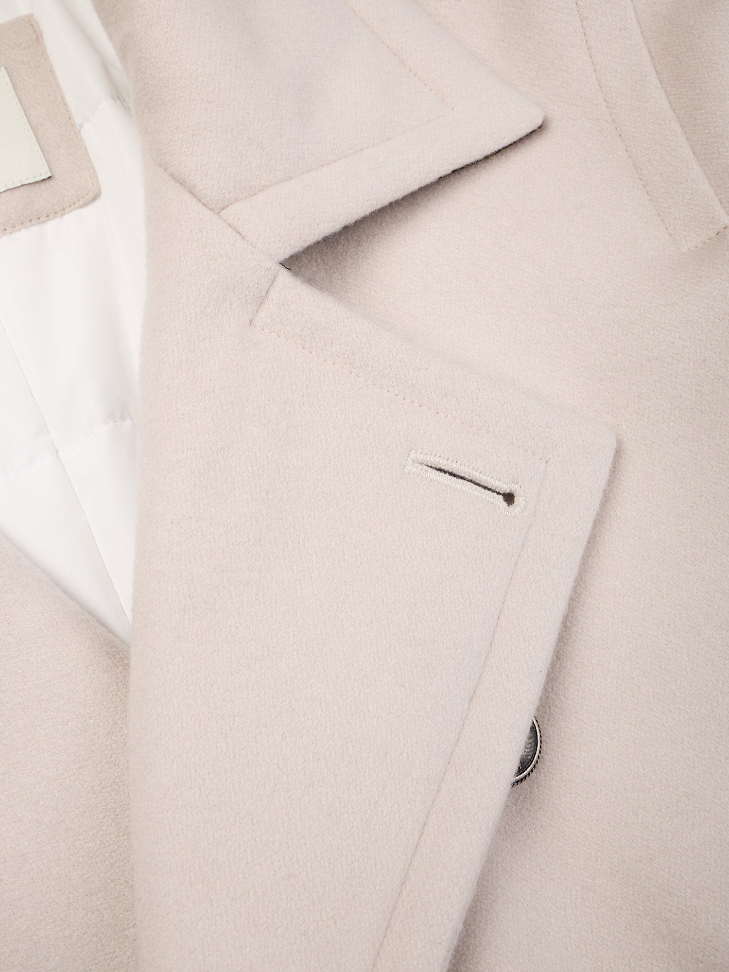 KITON KIRED "Oglio" Beige Flannel Cashmere DB Peacoat Jacket