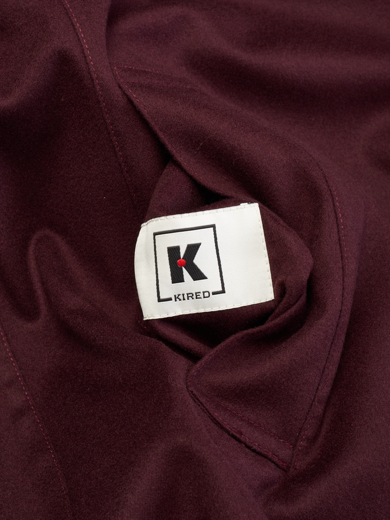 KITON KIRED "Peak" Burgundy-Gray  Reversible Double Faced Coat