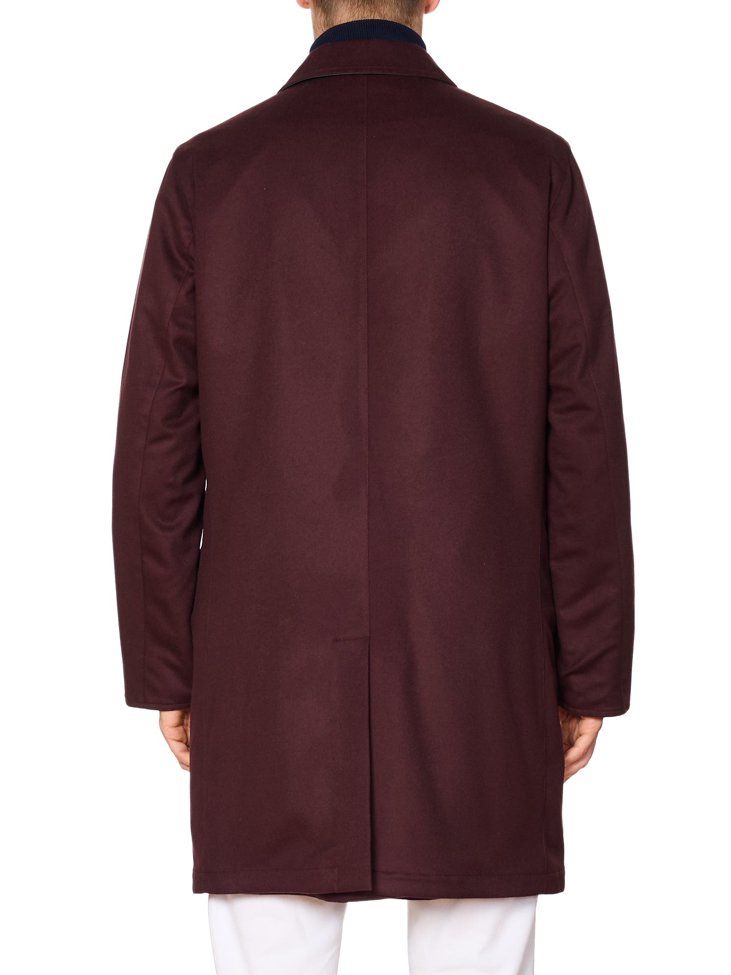 KITON KIRED "Peak" Burgundy-Gray  Reversible Double Faced Coat