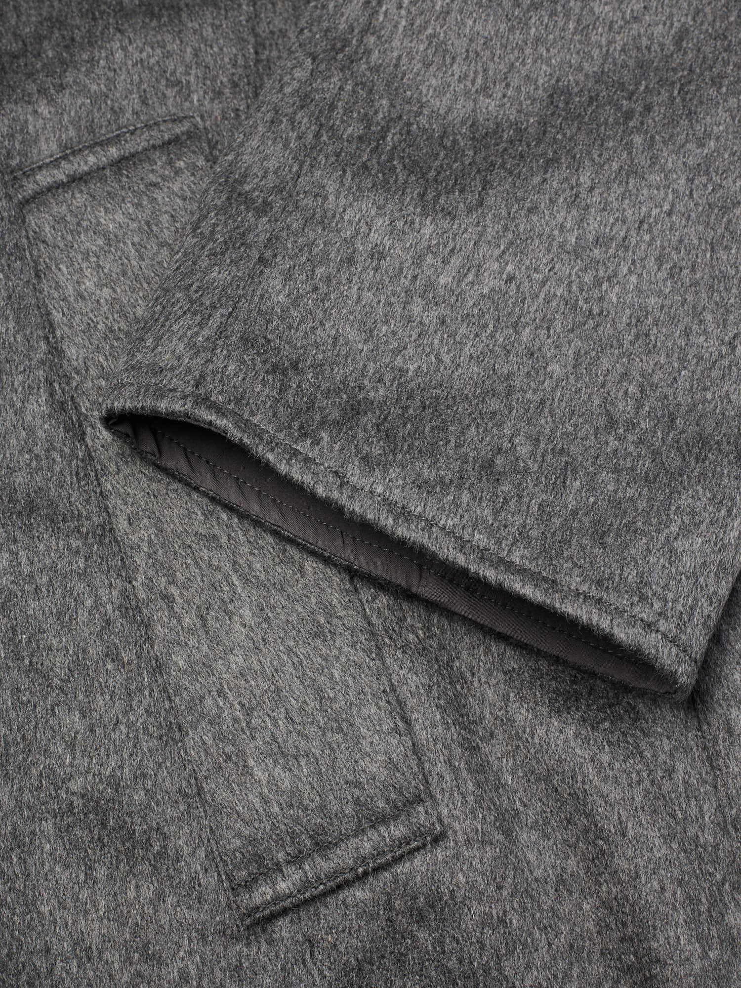 KITON KIRED "Peak" Gray Double Sided Reversible Carlo Barbera Cashmere Coat