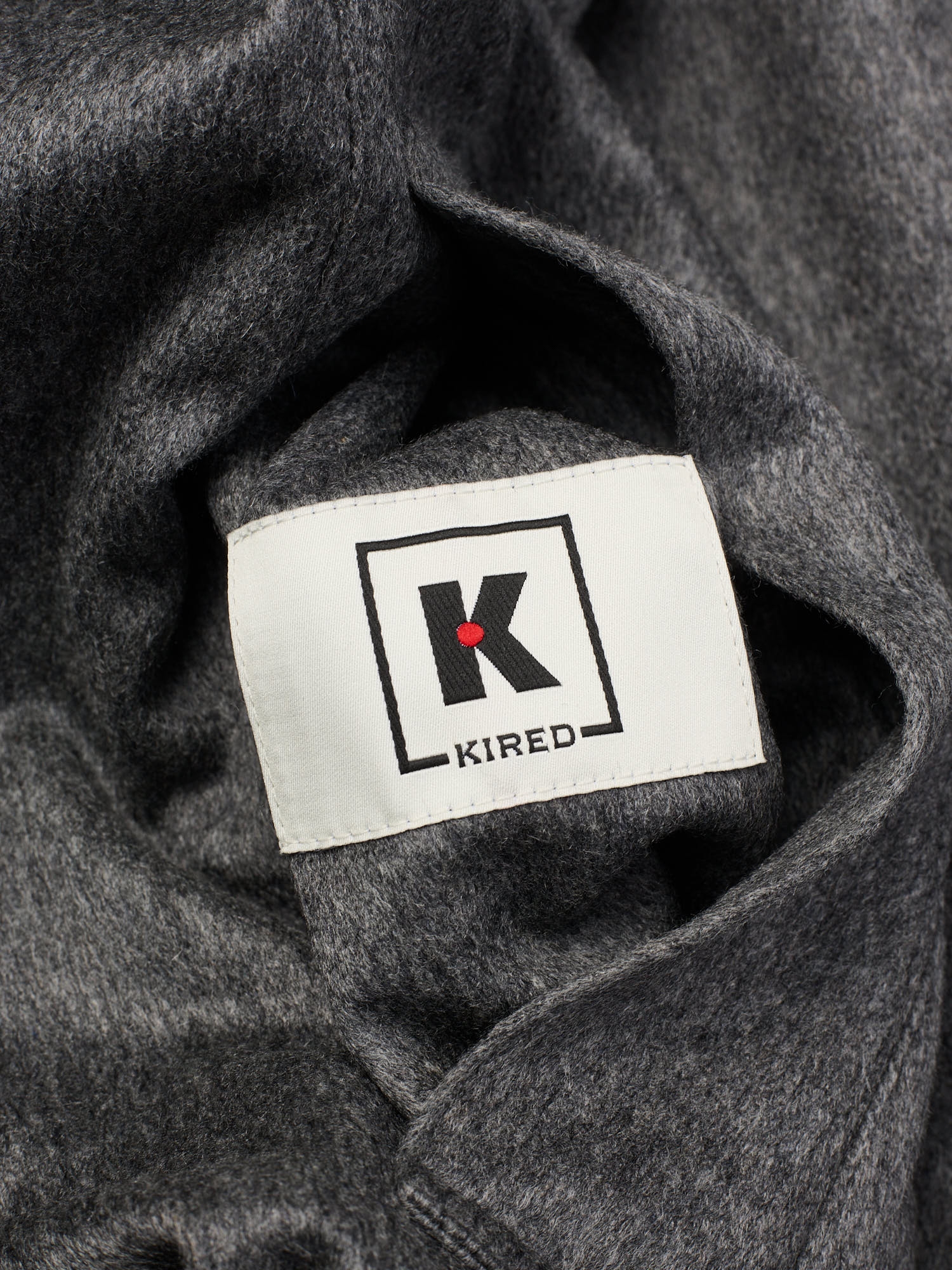 KITON KIRED "Peak" Gray Double Sided Reversible Carlo Barbera Cashmere Coat