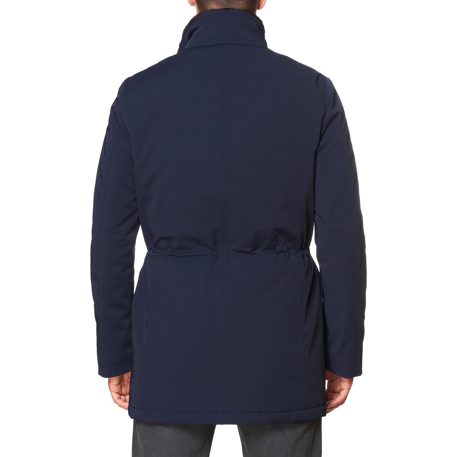 KITON KIRED "Pizzo" Navy Blue Padded Parka Jacket Coat Beaver Collar EU 50 US 40 KIRED