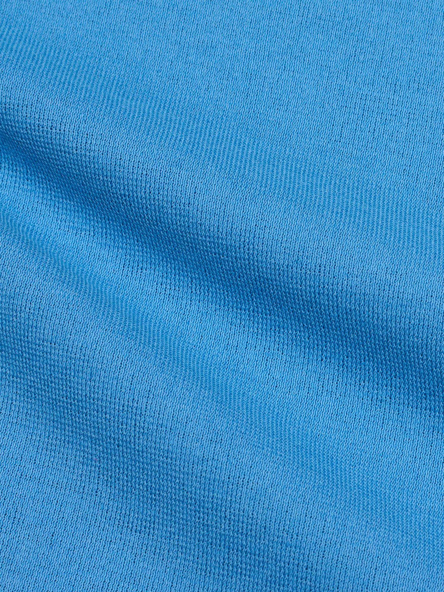 KITON KIRED "Positano" Avio Blue Exclusive Crepe Cotton Short Sleeve Polo
