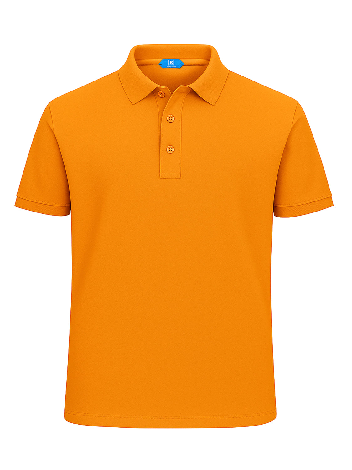 KITON KIRED "Positano" Orange Exclusive Crepe Cotton Short Sleeve Polo