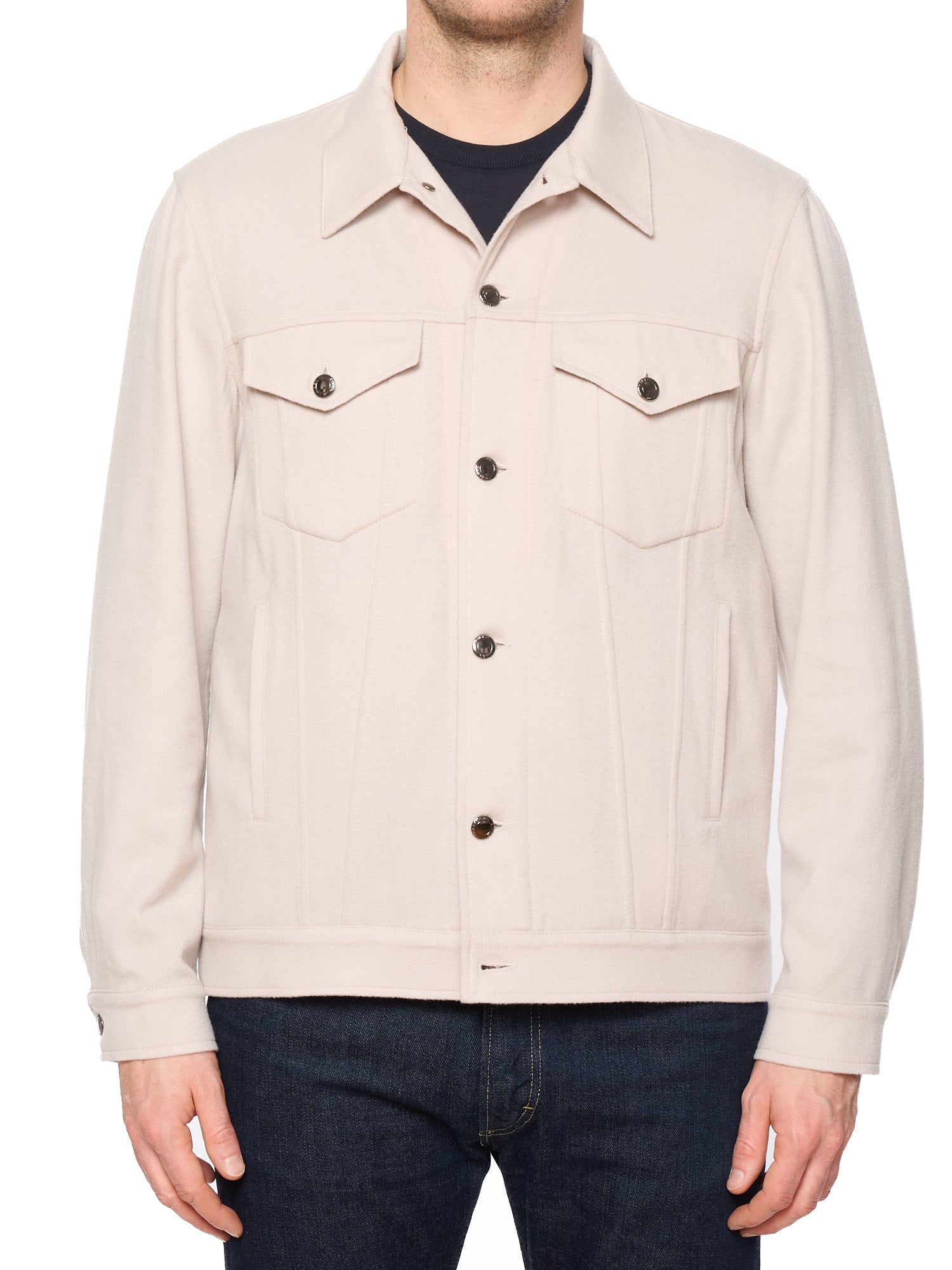 KITON KIRED "Tommy 3" Beige Trucker Jacket EU 50 NEW US M