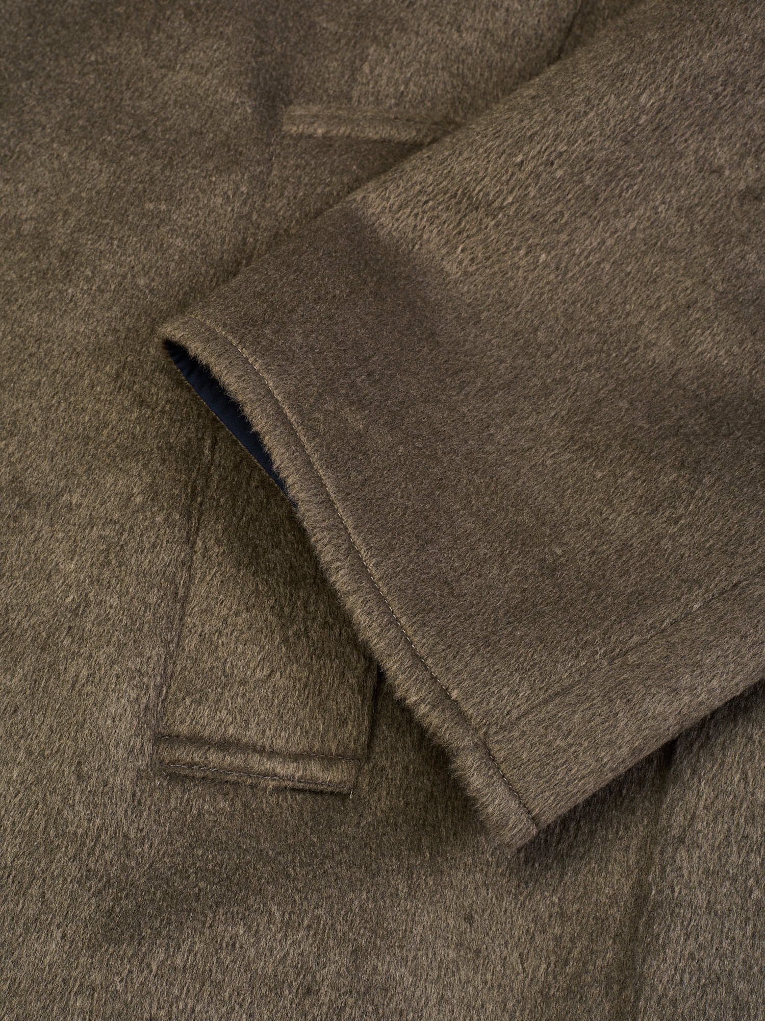 KITON KIRED "Peak" Olive-Blue Reversible Hooded Double Sided Coat NEW