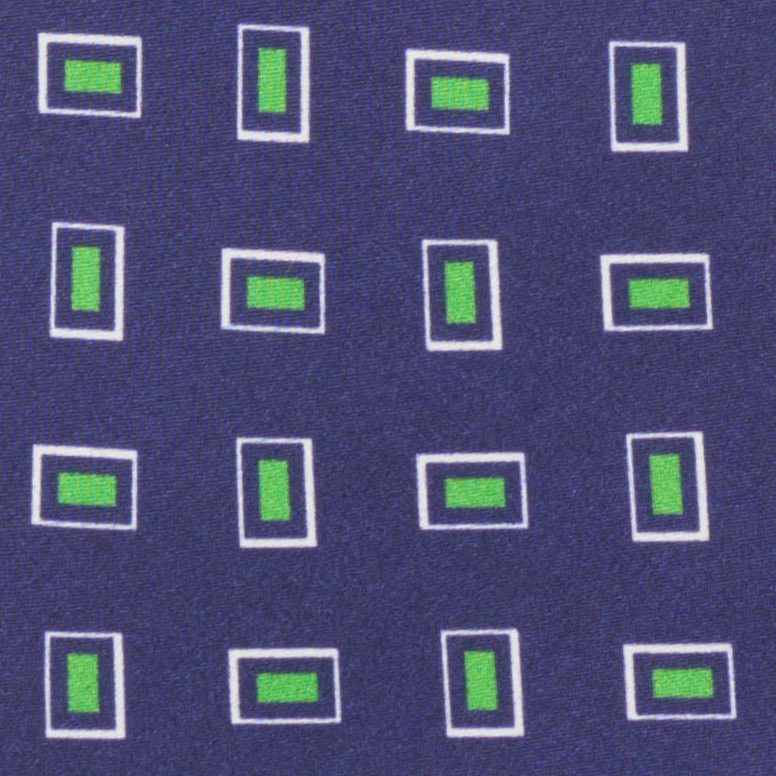 KITON Light Dark Blue-Green Geometric Seven Fold Silk Tie NEW