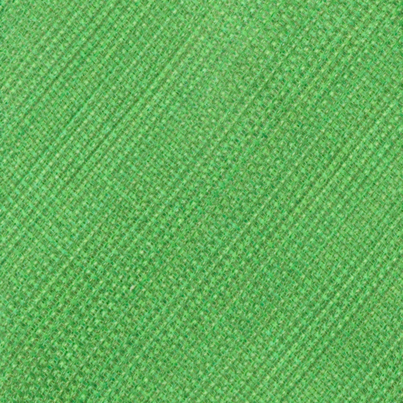 KITON Light Neon Green Seven Fold Silk-Linen Hopsack Tie NEW
