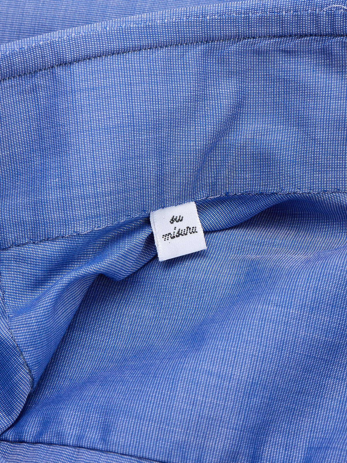 KITON Napoli Handmade Blue Chambray Cotton Dress Shirt 15.75 NEW 40 Slim