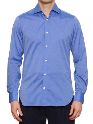 KITON Napoli Handmade Blue Chambray Cotton Dress Shirt 15.75 NEW 40 Slim