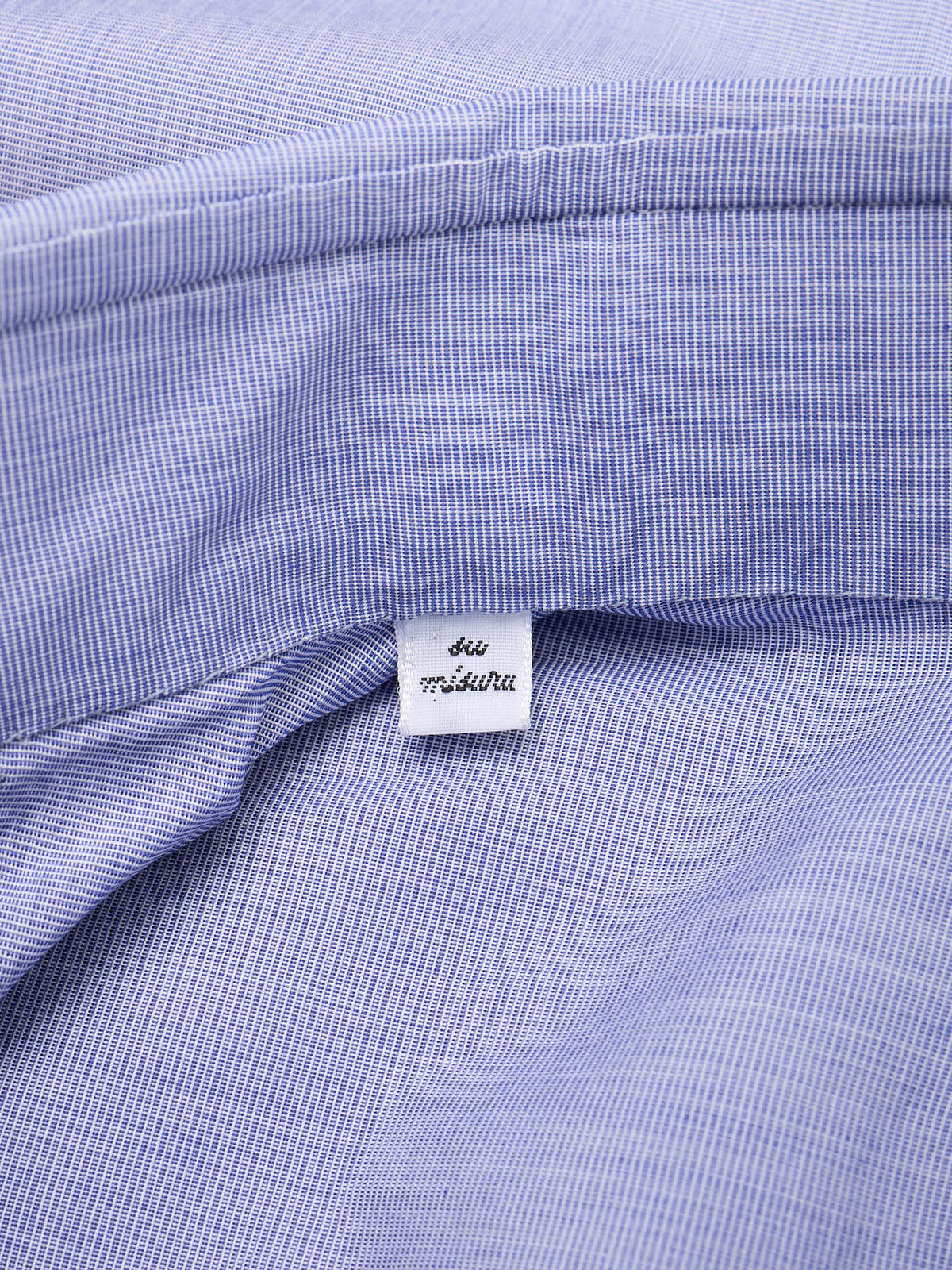 KITON Napoli Handmade Blue Cotton Chambray Dress Shirt 16 NEW 40
