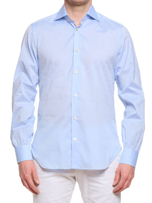 KITON Napoli Blue Cotton Dress Shirt EU 41 US 16 Slim