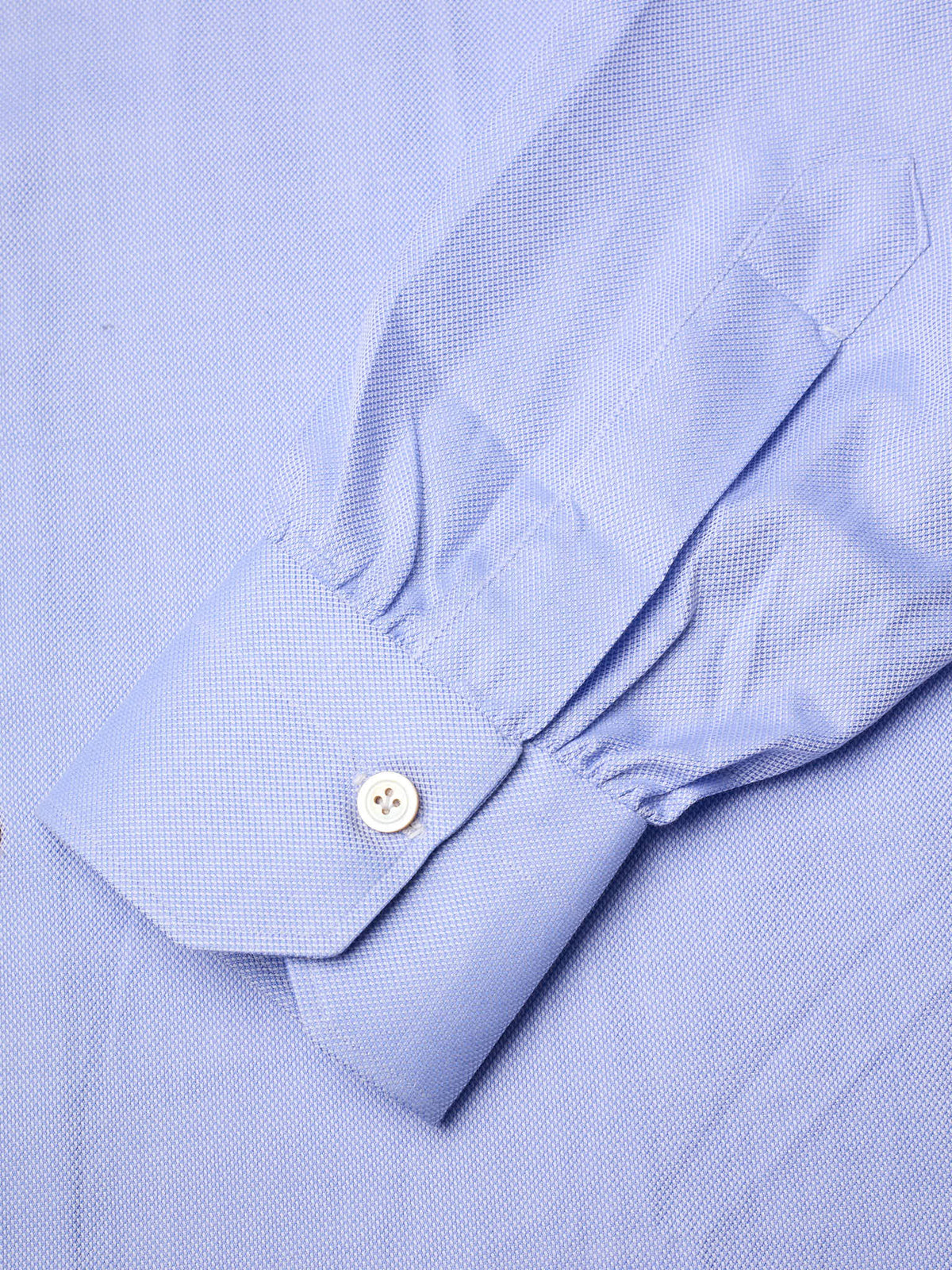 KITON Napoli Blue Oxford Cotton Dress Shirt