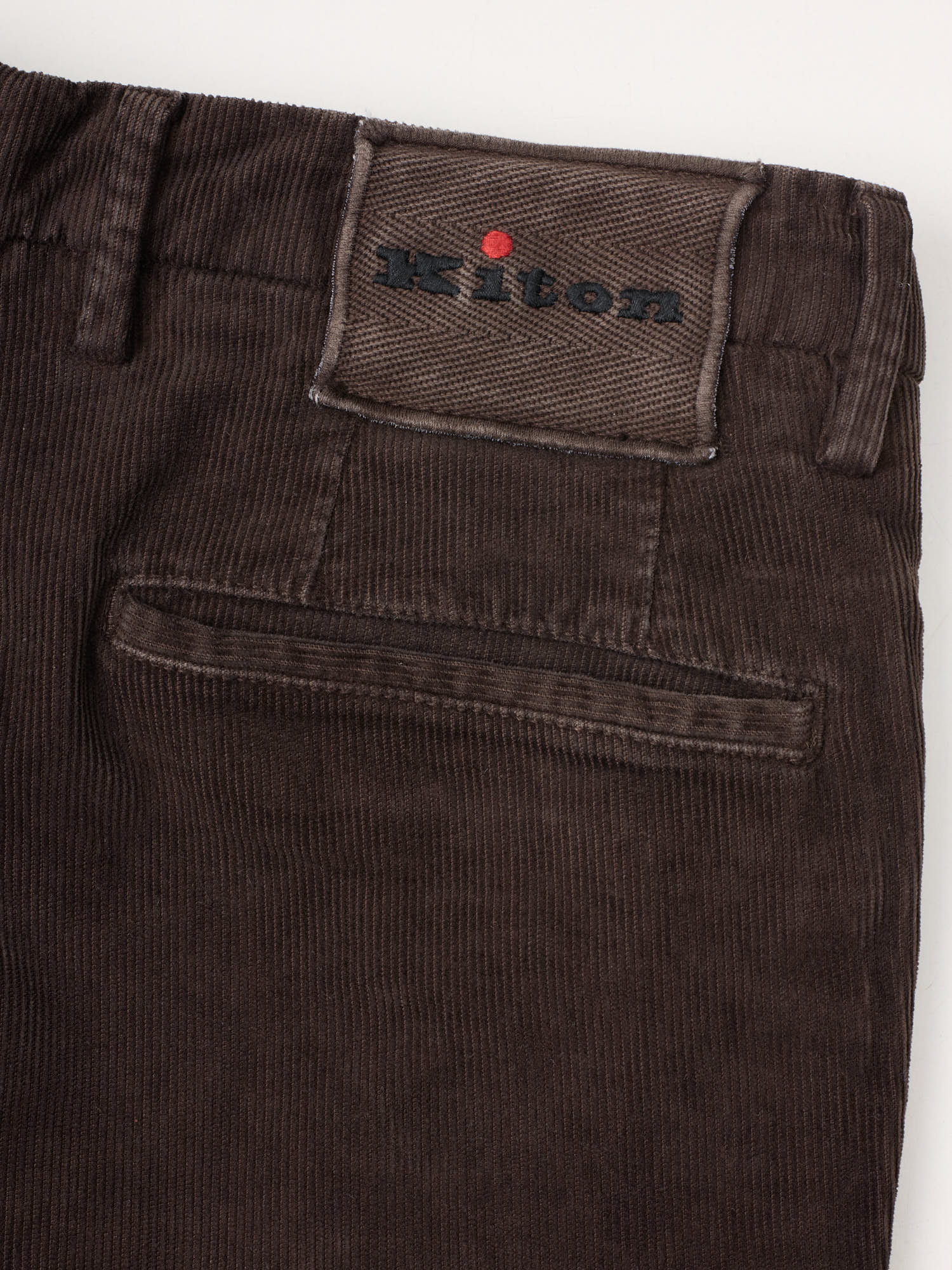 KITON Napoli Brown Corduroy Cotton Chino Pants