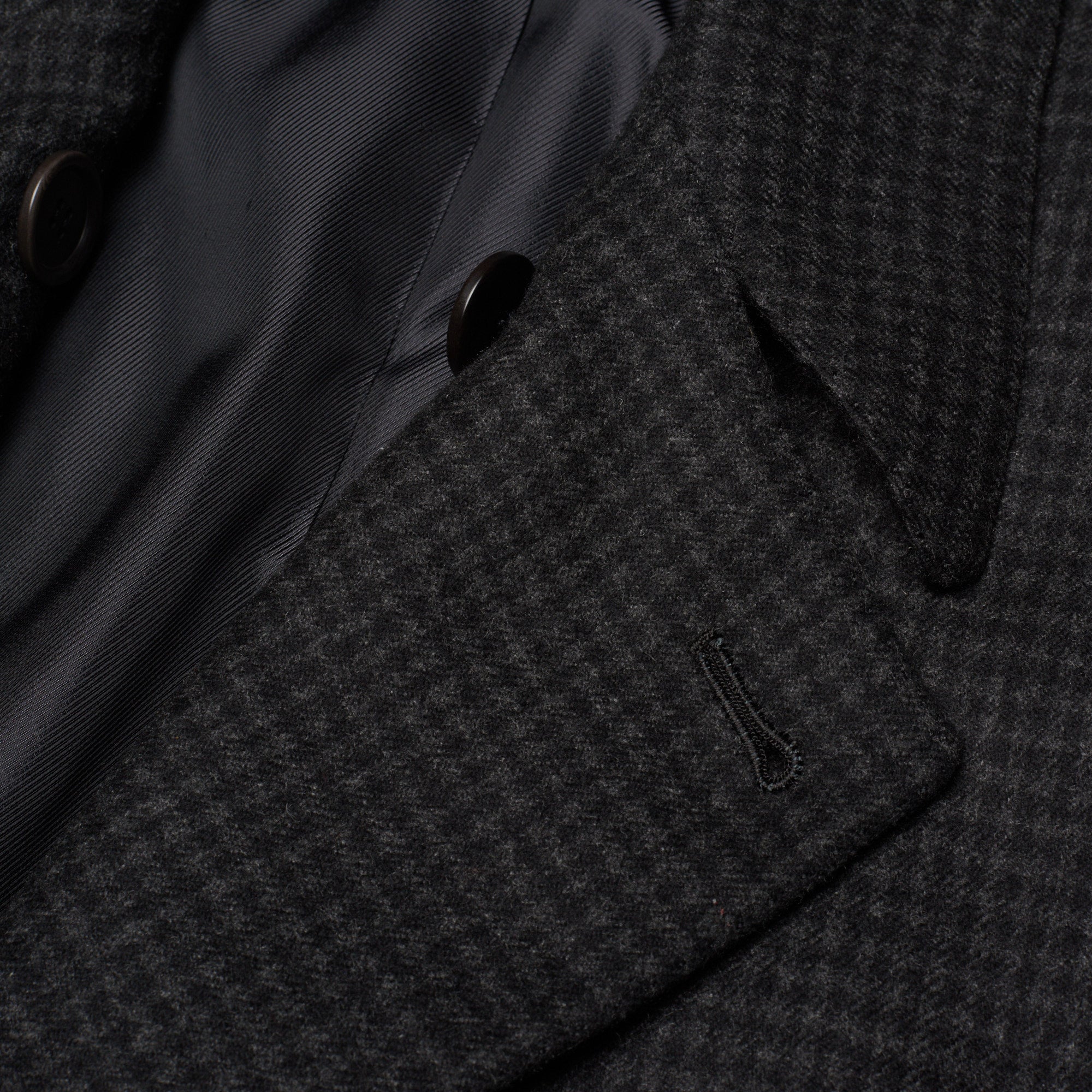 KITON Napoli Gray Checkered Cashmere-Silk DB Coat Overcoat EU 50 NEW US 40