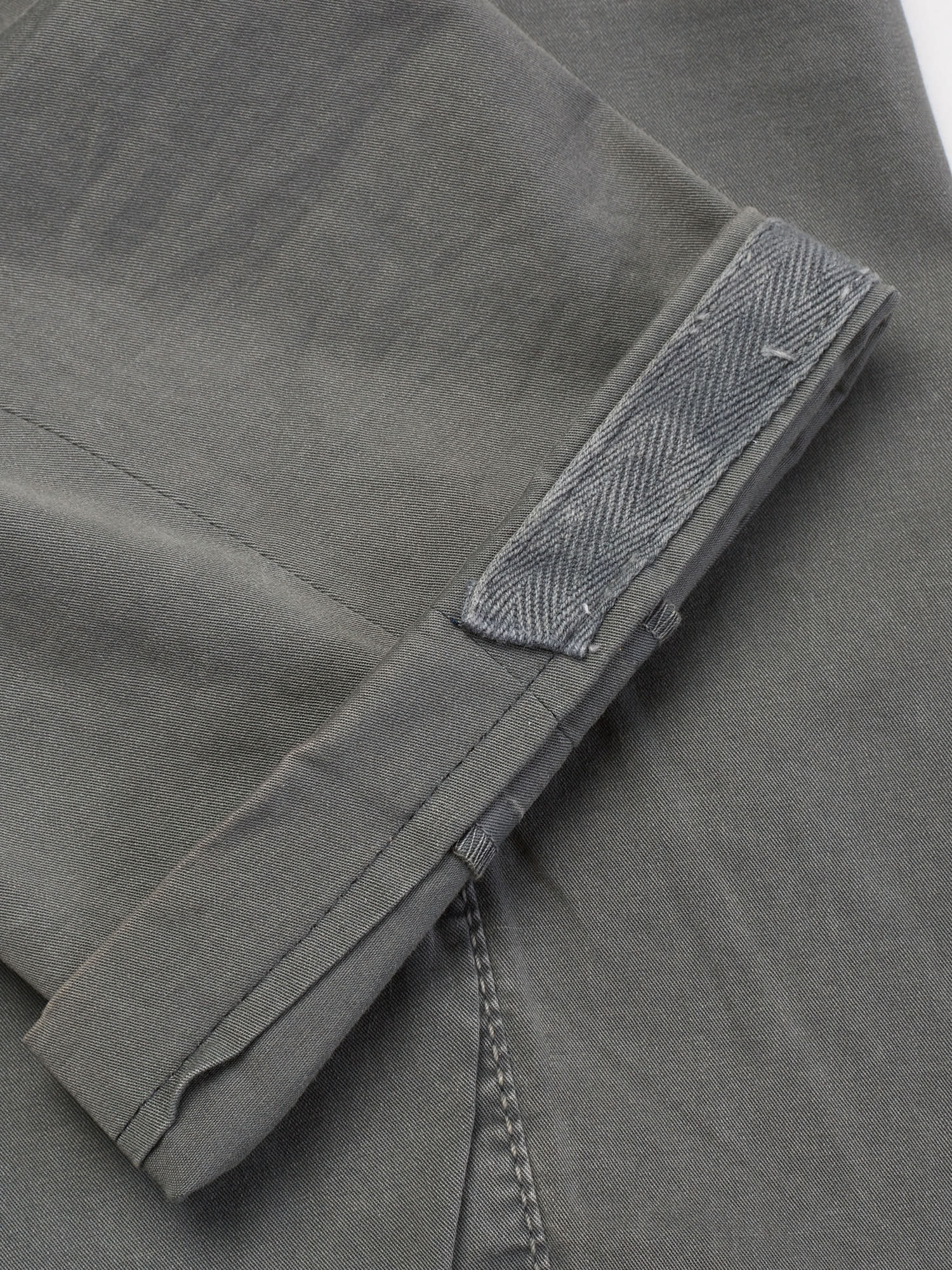 KITON Napoli Gray Cotton Slim Fit Chino Pants US 33